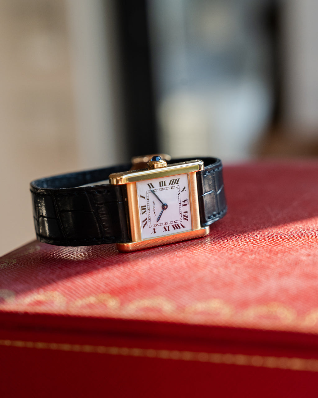 Cartier Tank Normale ref 78092 in yellow gold, full set, life time guarantee card