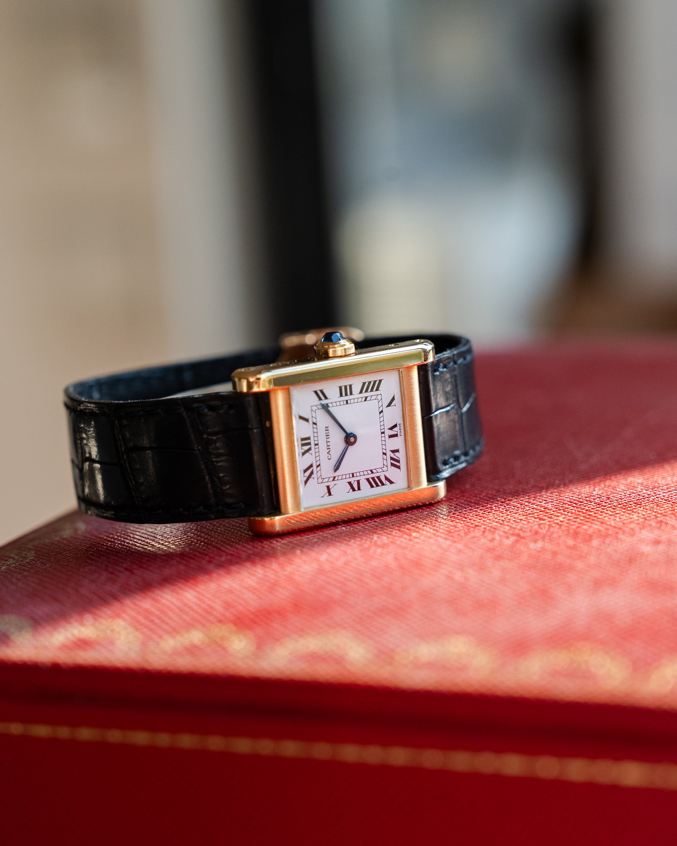 Cartier Tank Normale ref 78092 in yellow gold, full set, life time guarantee card