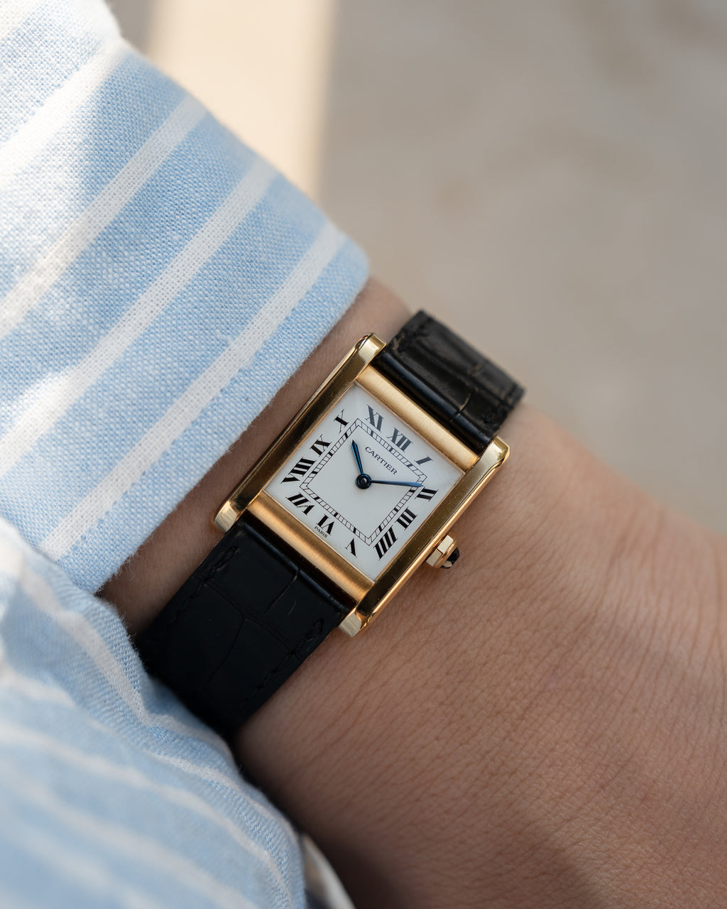 Cartier Tank Normale ref 78092 in yellow gold, full set, life time guarantee card