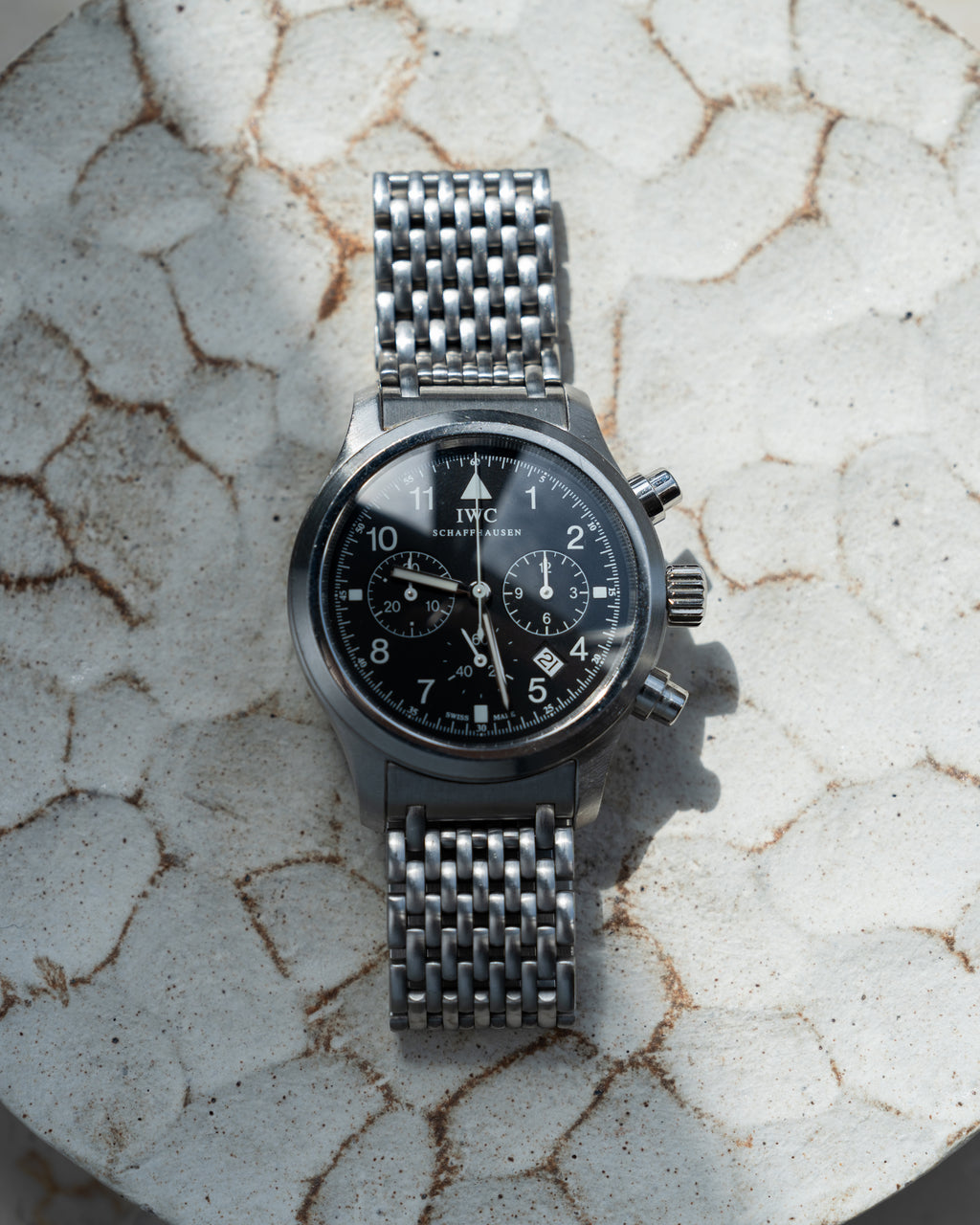 IWC Fliegerchronograph ref. 3741 mecha-quartz with original bracelet