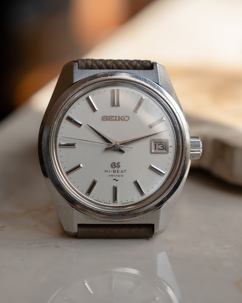 Grand Seiko 4522-8000 in steel, hibeat 1971 Toshiba commemorative edition
