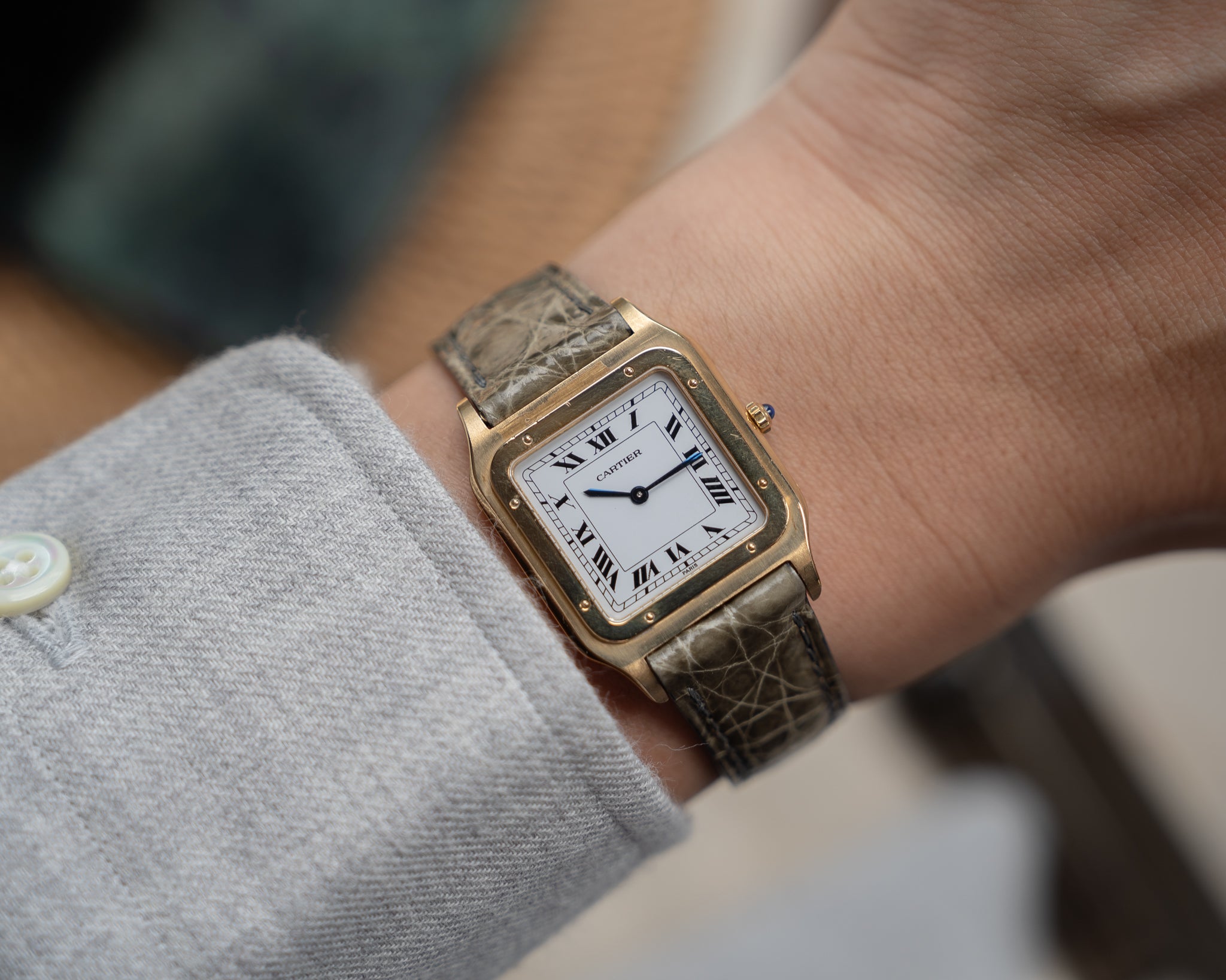 Cartier santos watch discount sizes