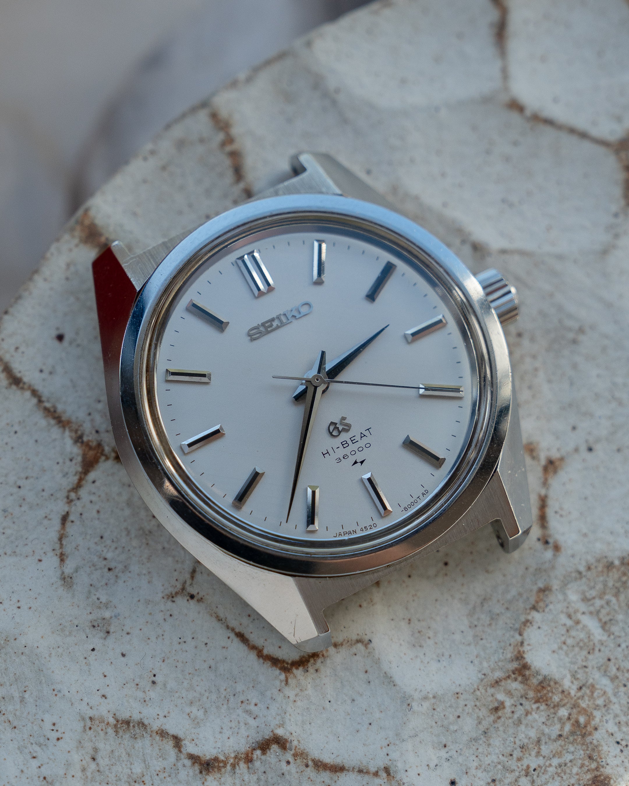 Grand Seiko 4520-8000 hibeat in steel from October 1968 – Special Dial