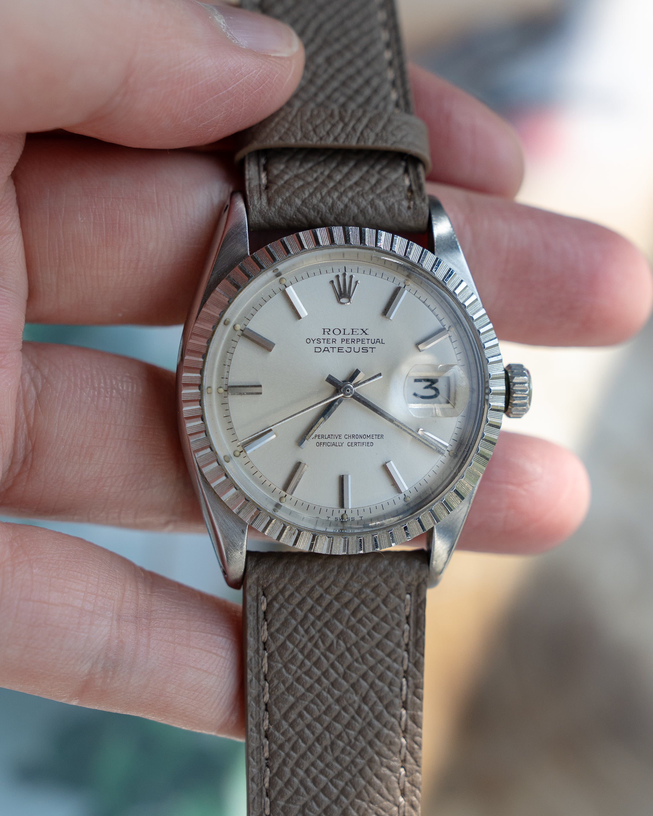 Rolex Datejust ref 1603 in steel, silver dial