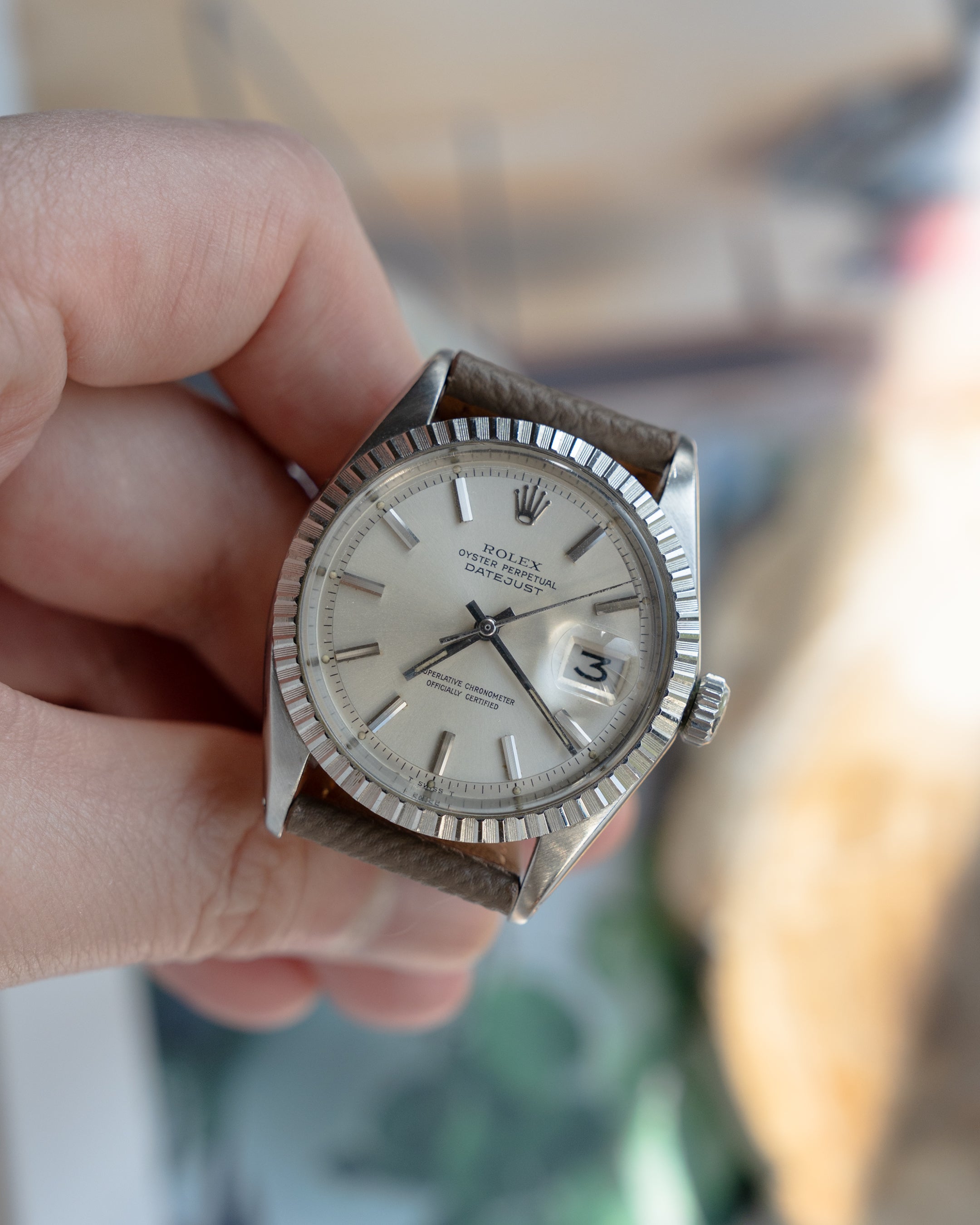 Rolex Datejust ref 1603 in steel, silver dial