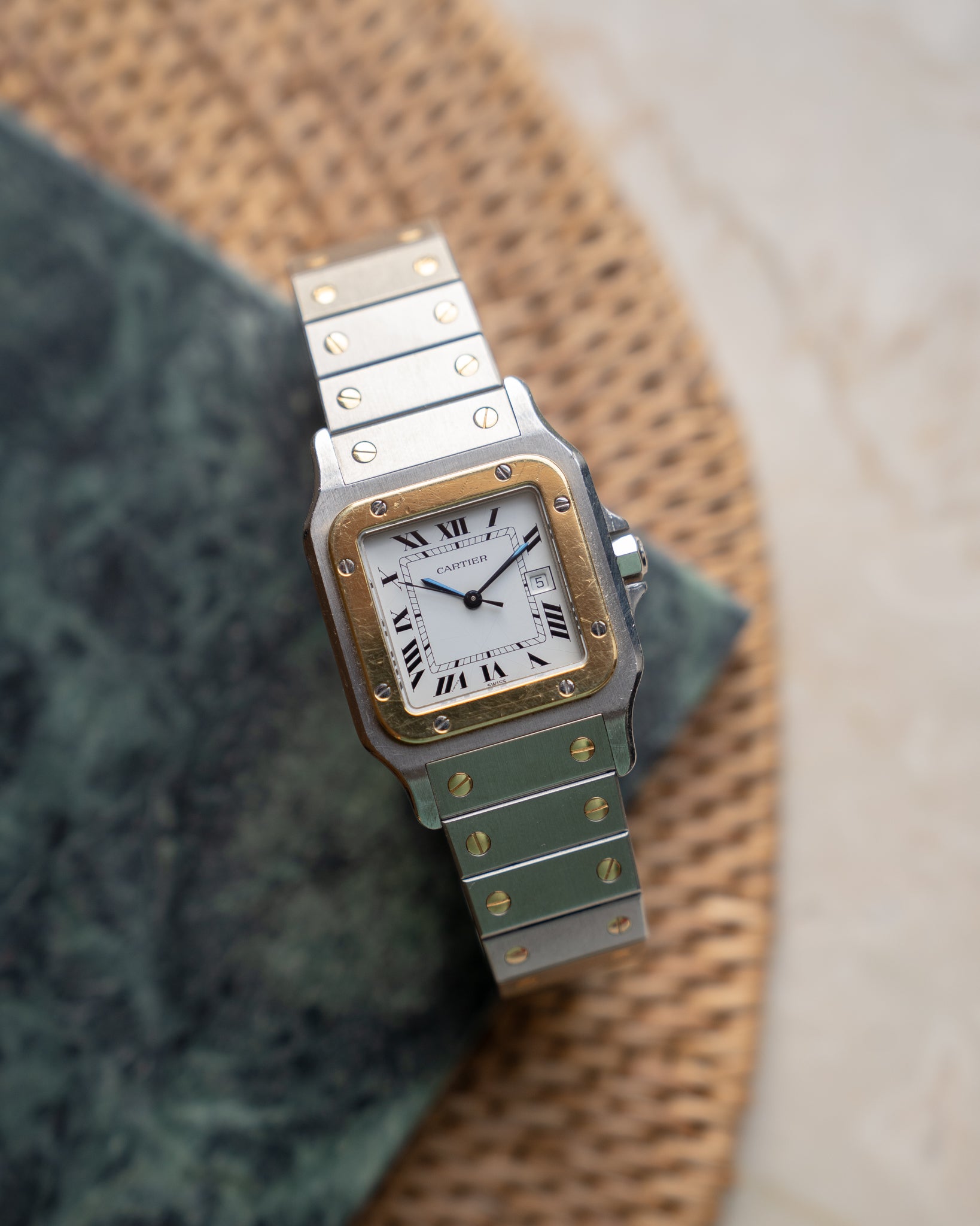 Santos de Cartier ref 2961, LM - steel & gold - box & papers
