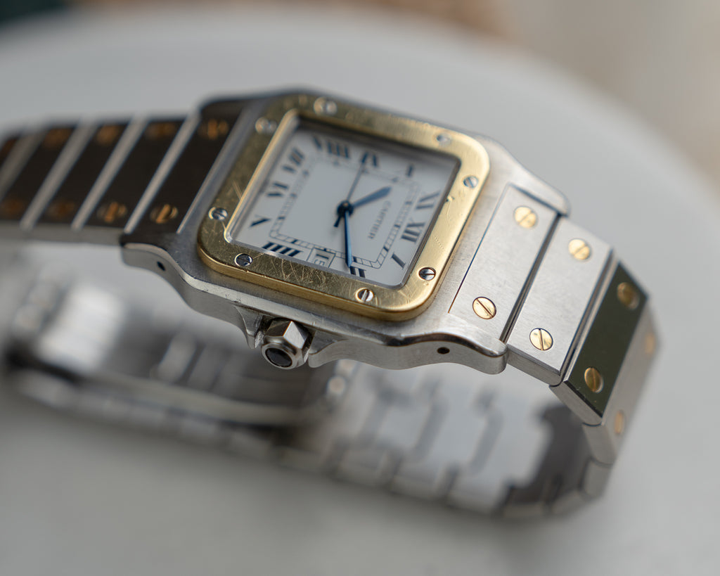 Santos de Cartier ref 2961, LM - steel & gold - box & papers