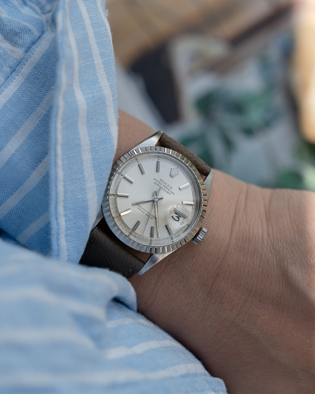Rolex Datejust ref 1603 in steel, silver dial