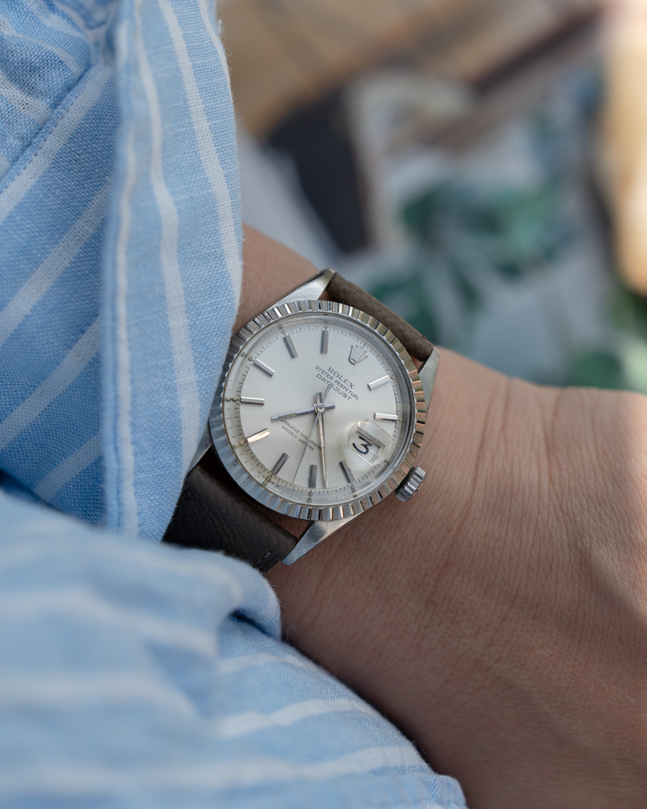 Rolex Datejust ref 1603 in steel, silver dial