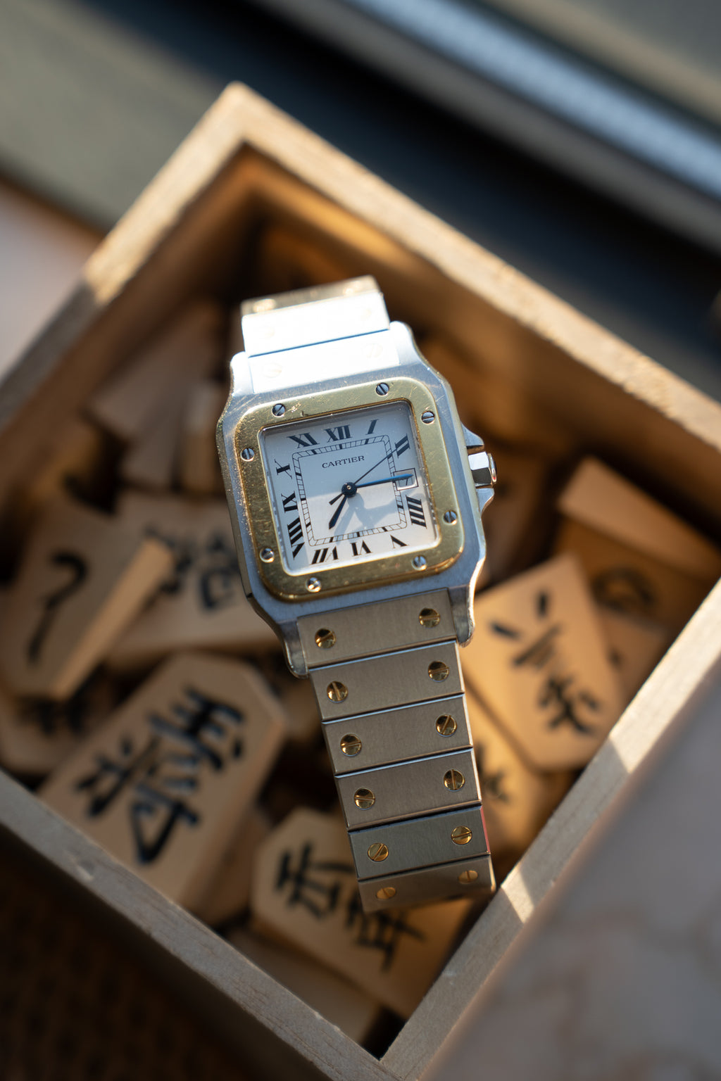 Santos de Cartier ref 2961, LM - steel & gold - box & papers