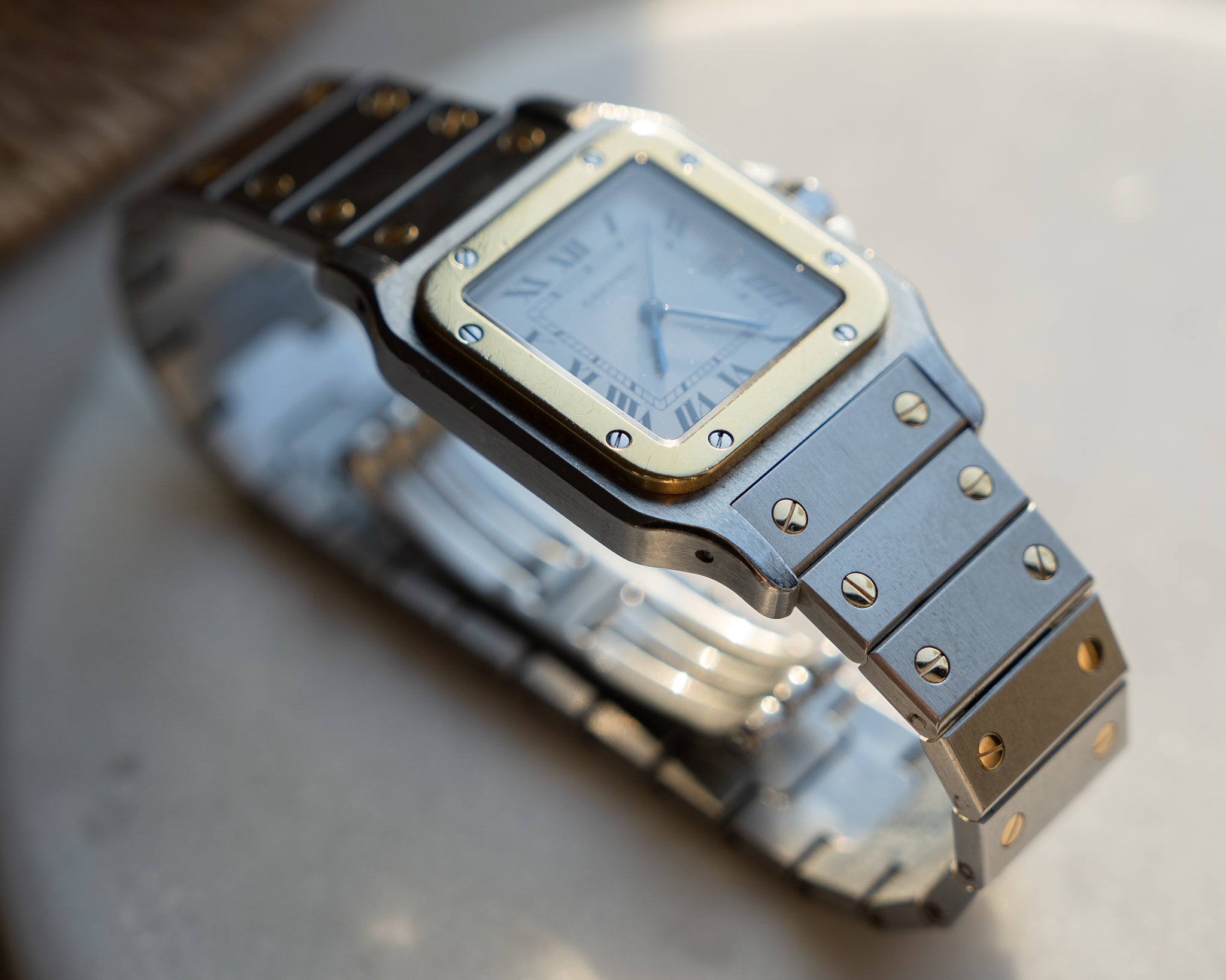 Santos de Cartier ref 2961, LM - steel & gold - box & papers