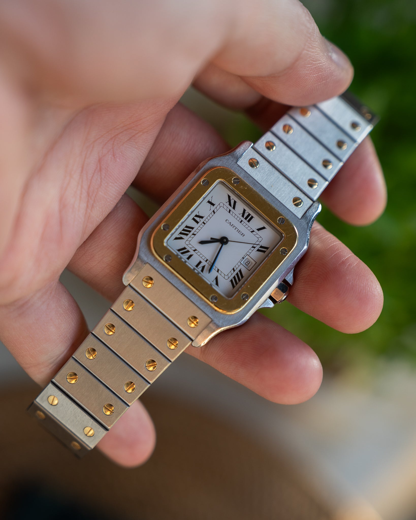 Santos de Cartier ref 2961, LM - steel & gold - box & papers
