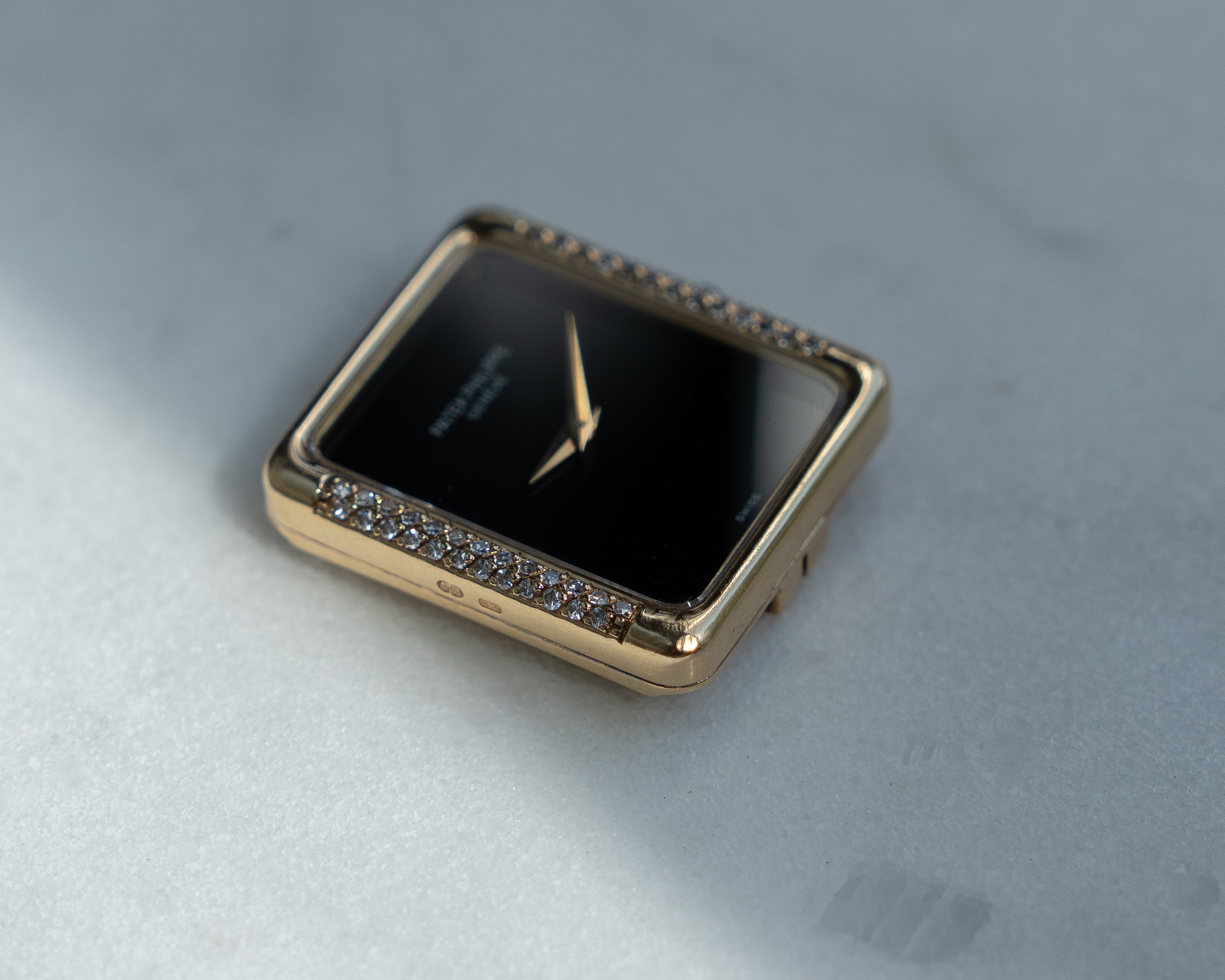 Patek Philippe reference 4311, onyx dial, diamond yellow gold case, caliber 16-250