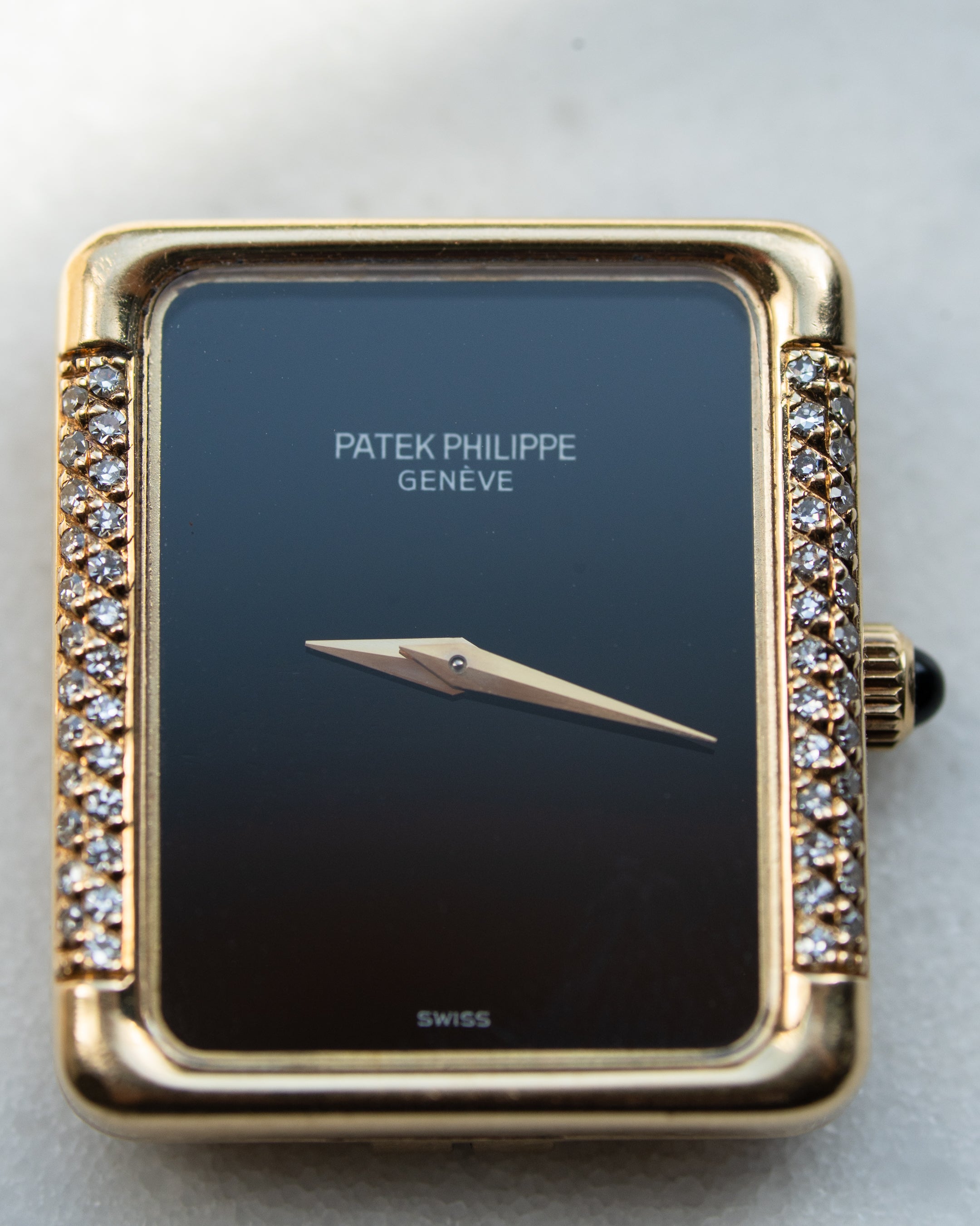 Patek Philippe reference 4311, onyx dial, diamond yellow gold case, caliber 16-250