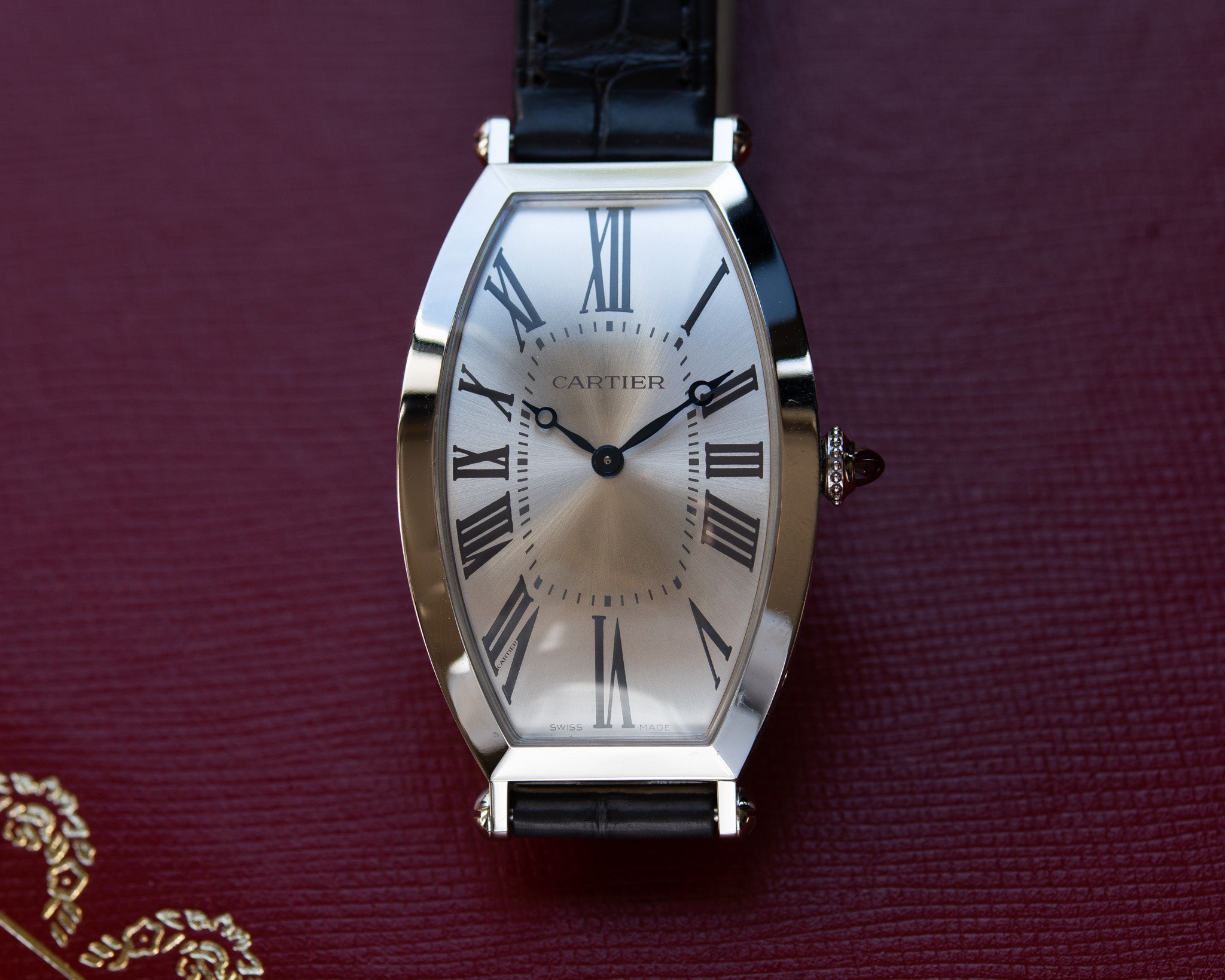 Cartier Tonneau Platinum from Collection Prive, limited edition 100 pieces