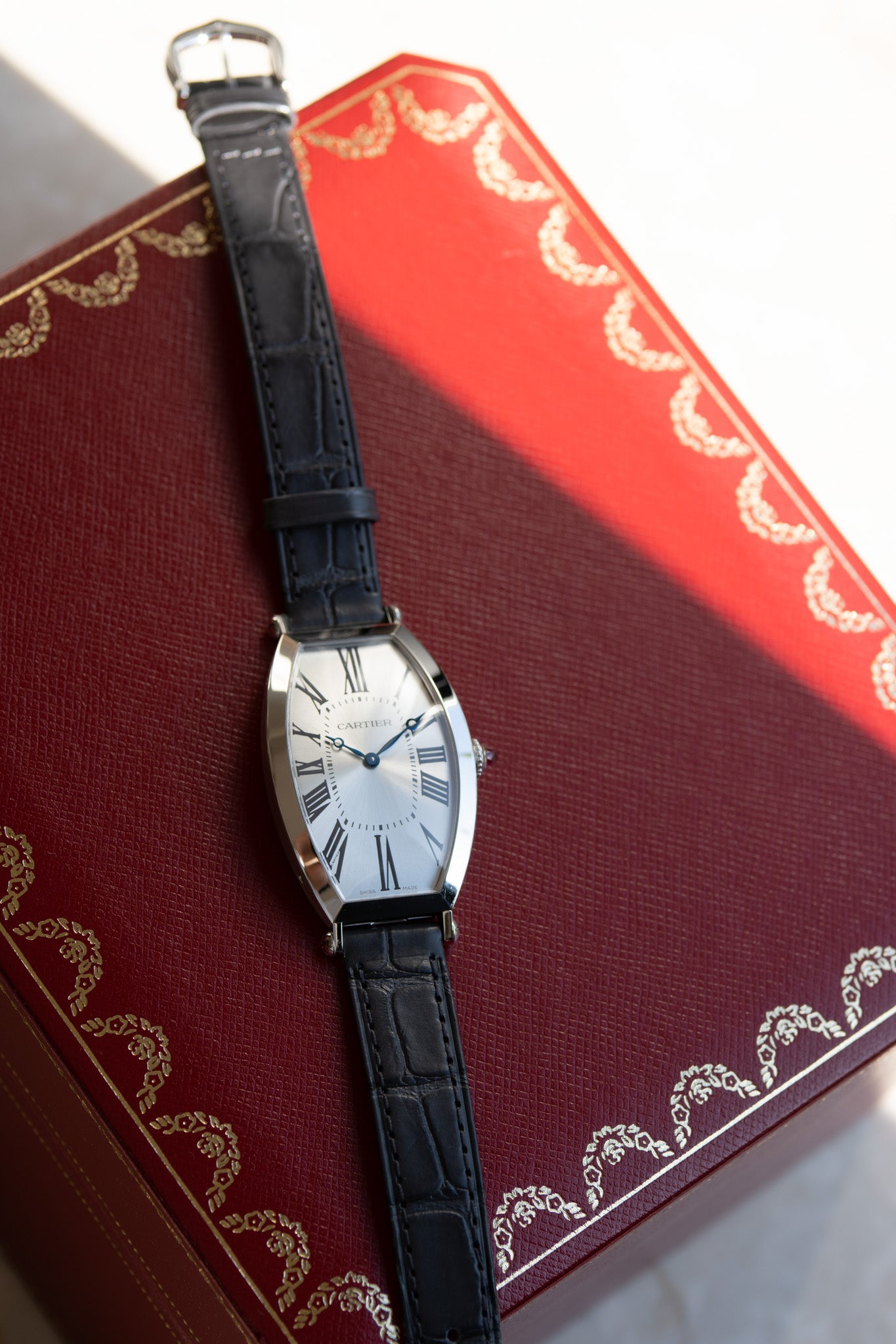 Cartier Tonneau Platinum from Collection Prive, limited edition 100 pieces