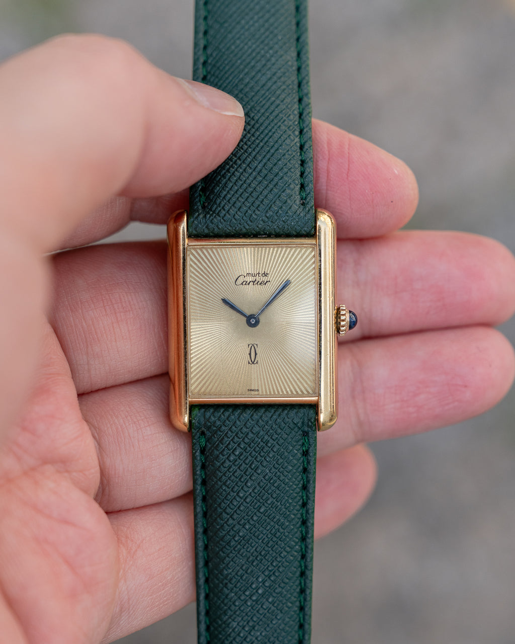 Cartier Must Tank Discor dial- ref no.6- Large (LM) size- manual wind movement
