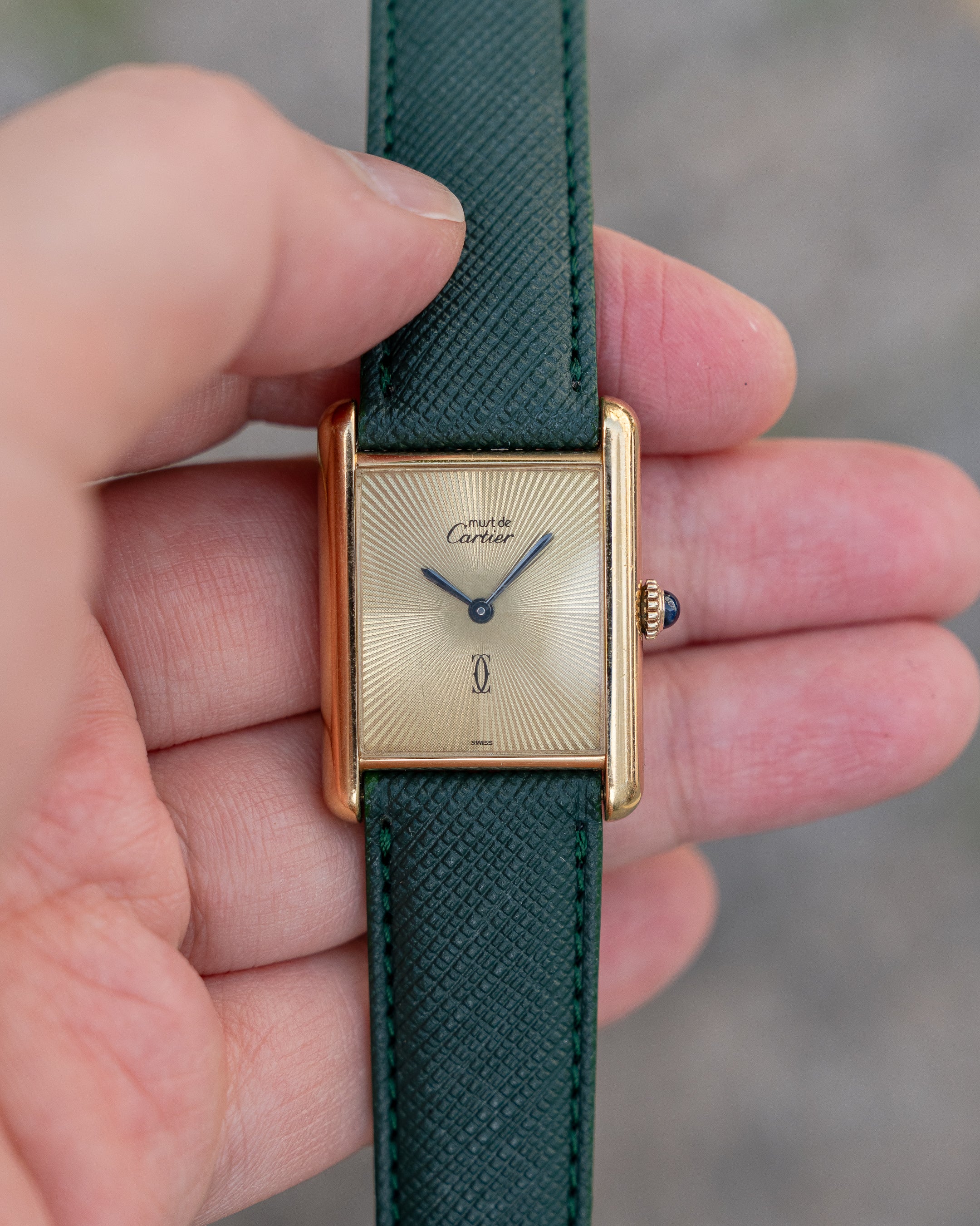 Cartier Must Tank Discor dial- ref no.6- Large (LM) size- manual wind movement