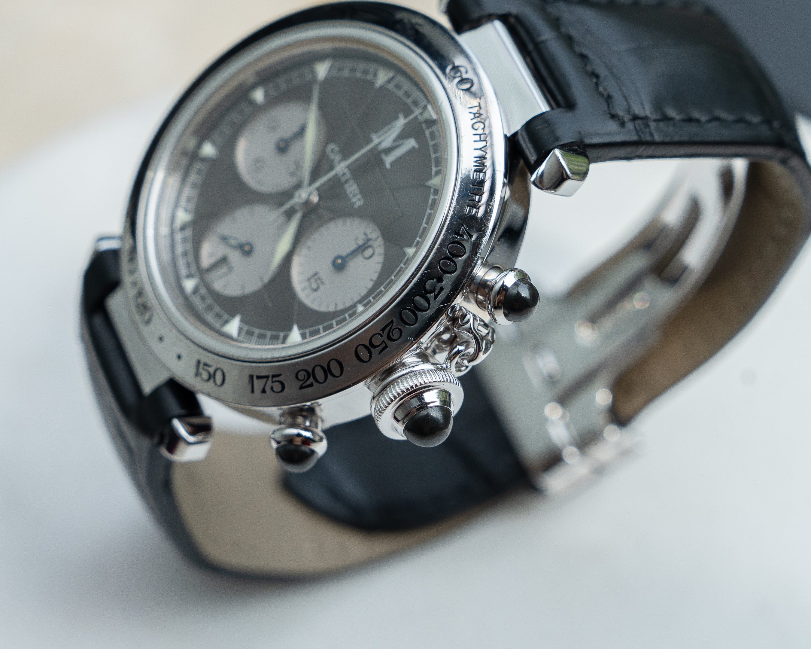 Cartier Pasha ref. 2547 chronograph in white gold - Milan limited edition
