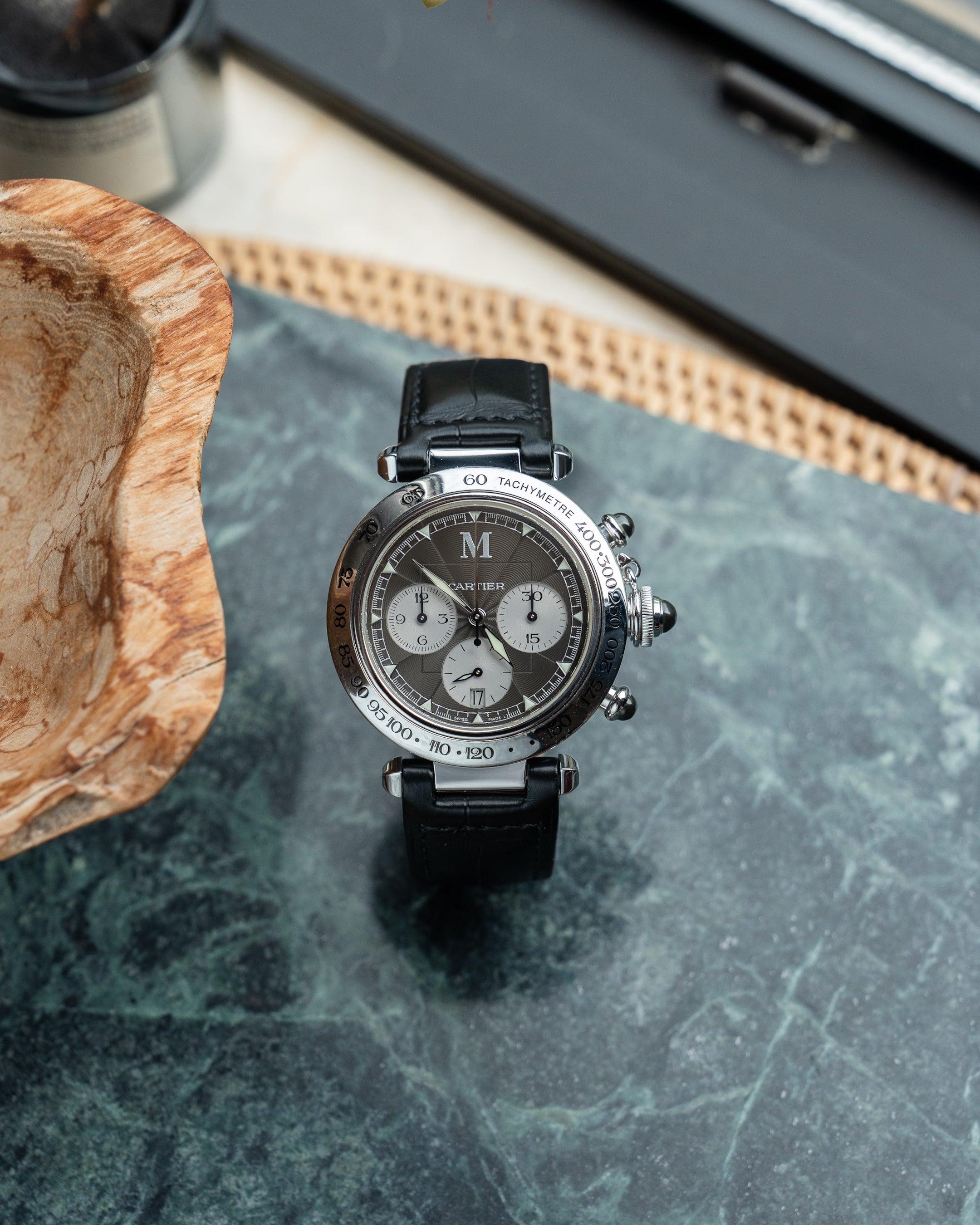 Cartier Pasha ref. 2547 chronograph in white gold - Milan limited edition