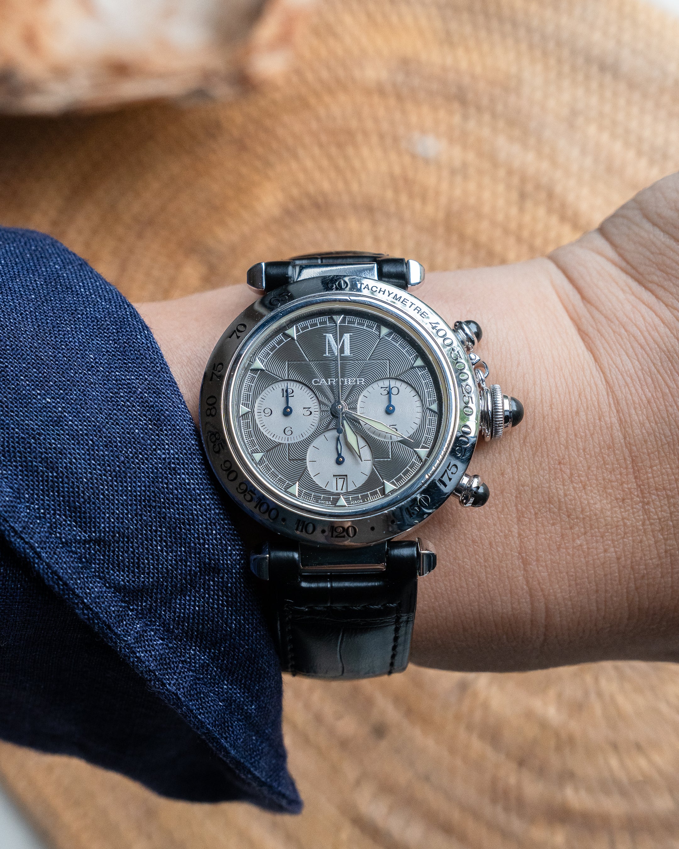 Cartier Pasha ref. 2547 chronograph in white gold - Milan limited edition