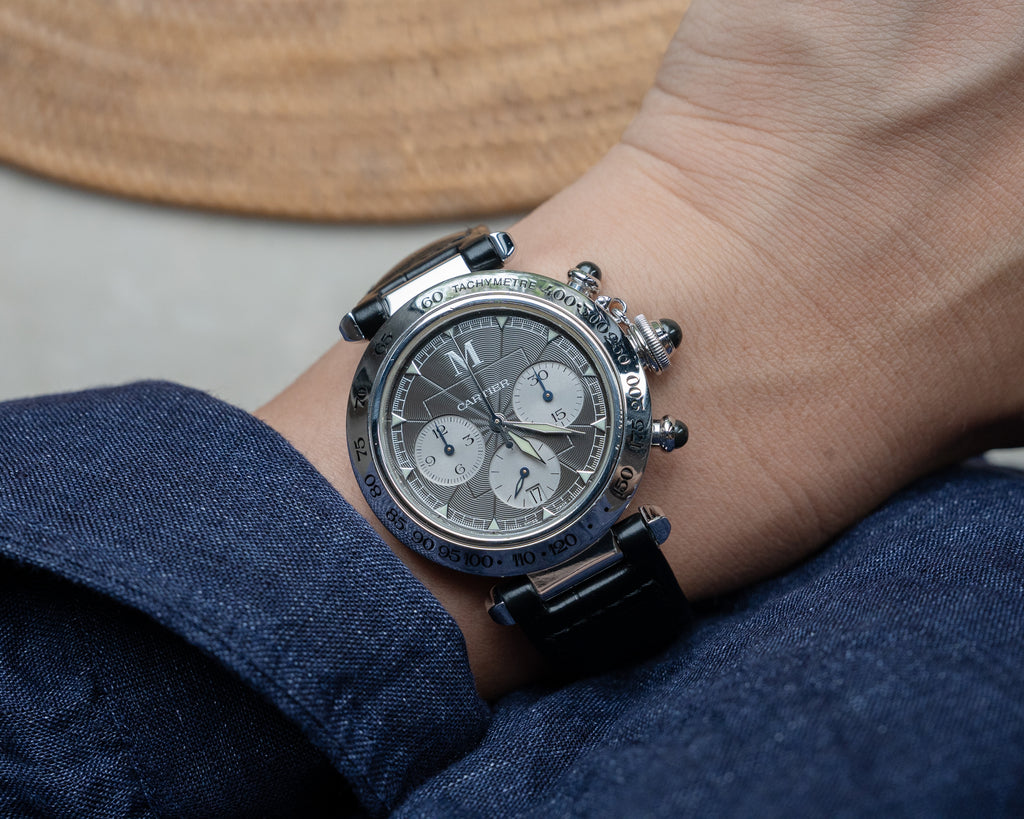 Cartier Pasha ref. 2547 chronograph in white gold - Milan limited edition