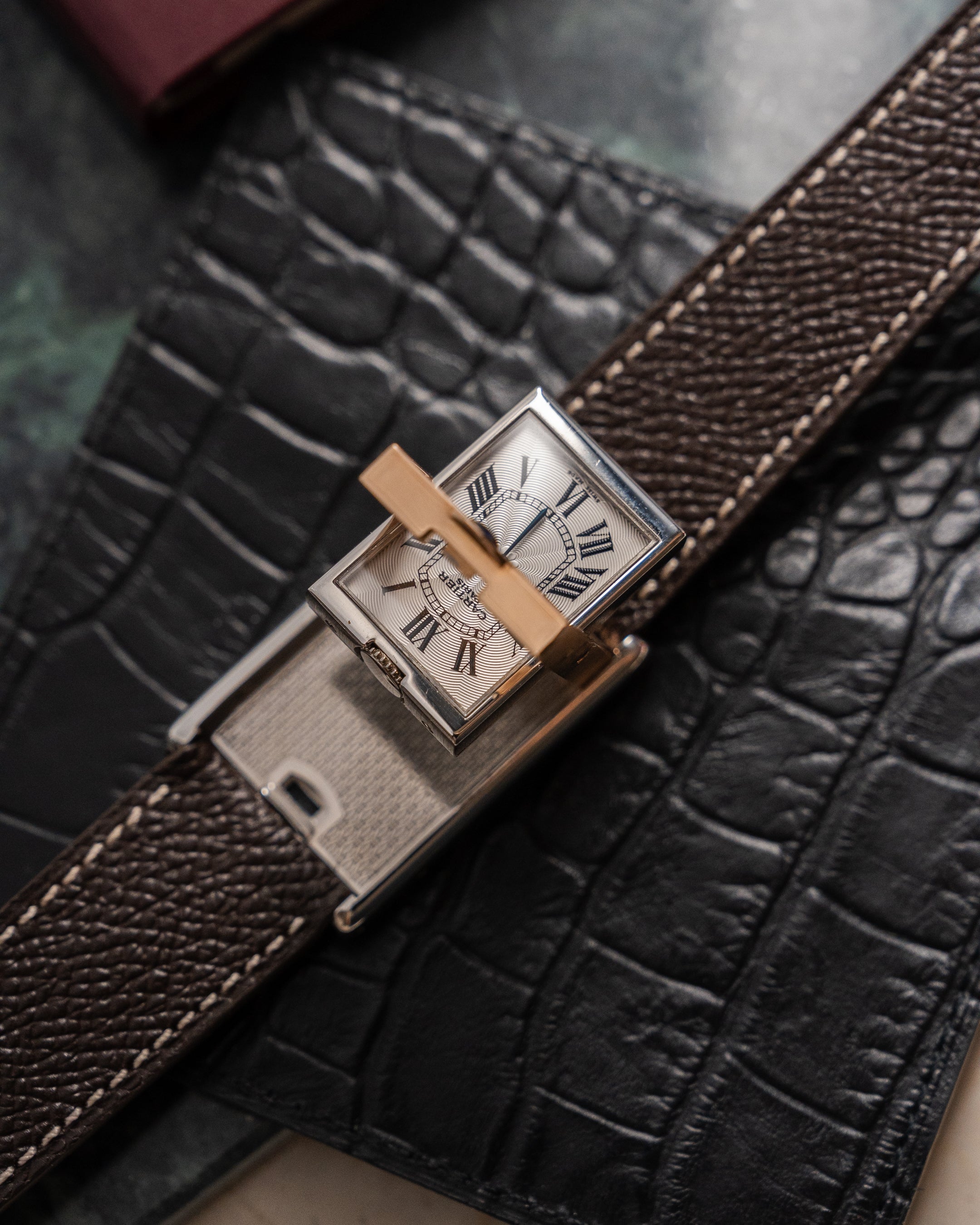 Cartier Tank Basculante CPCP "Collection Prive", ref 2500E in Platinum & Rose Gold (Price on Request)
