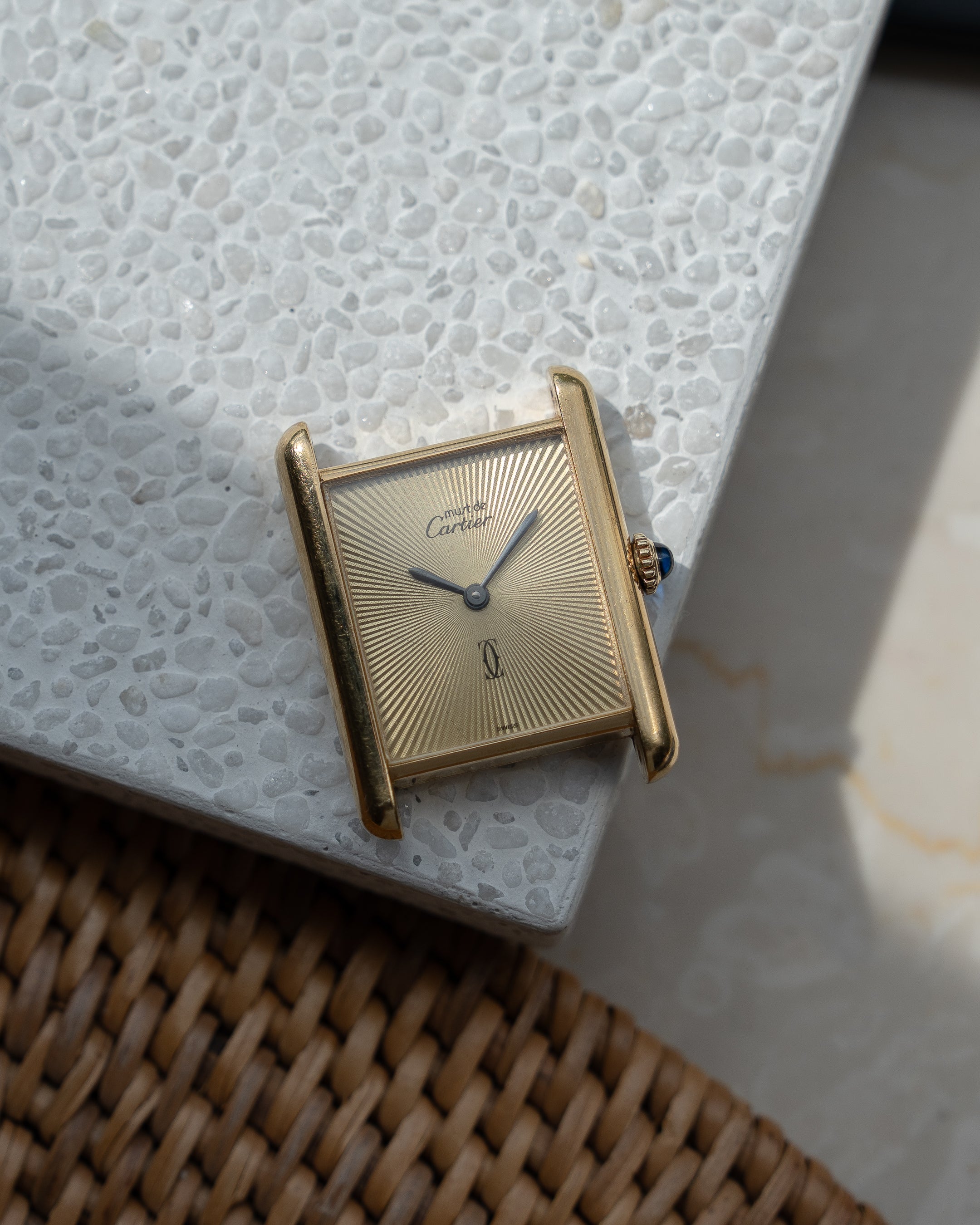 Cartier Must Tank Discor dial- ref no.6- Large (LM) size- manual wind movement