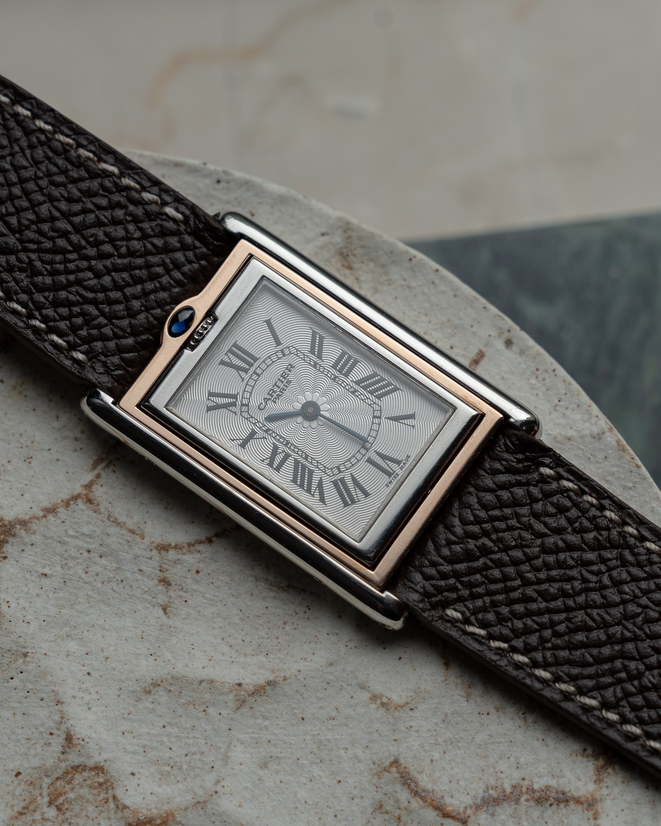 Cartier Tank Basculante CPCP "Collection Prive", ref 2500E in Platinum & Rose Gold (Price on Request)