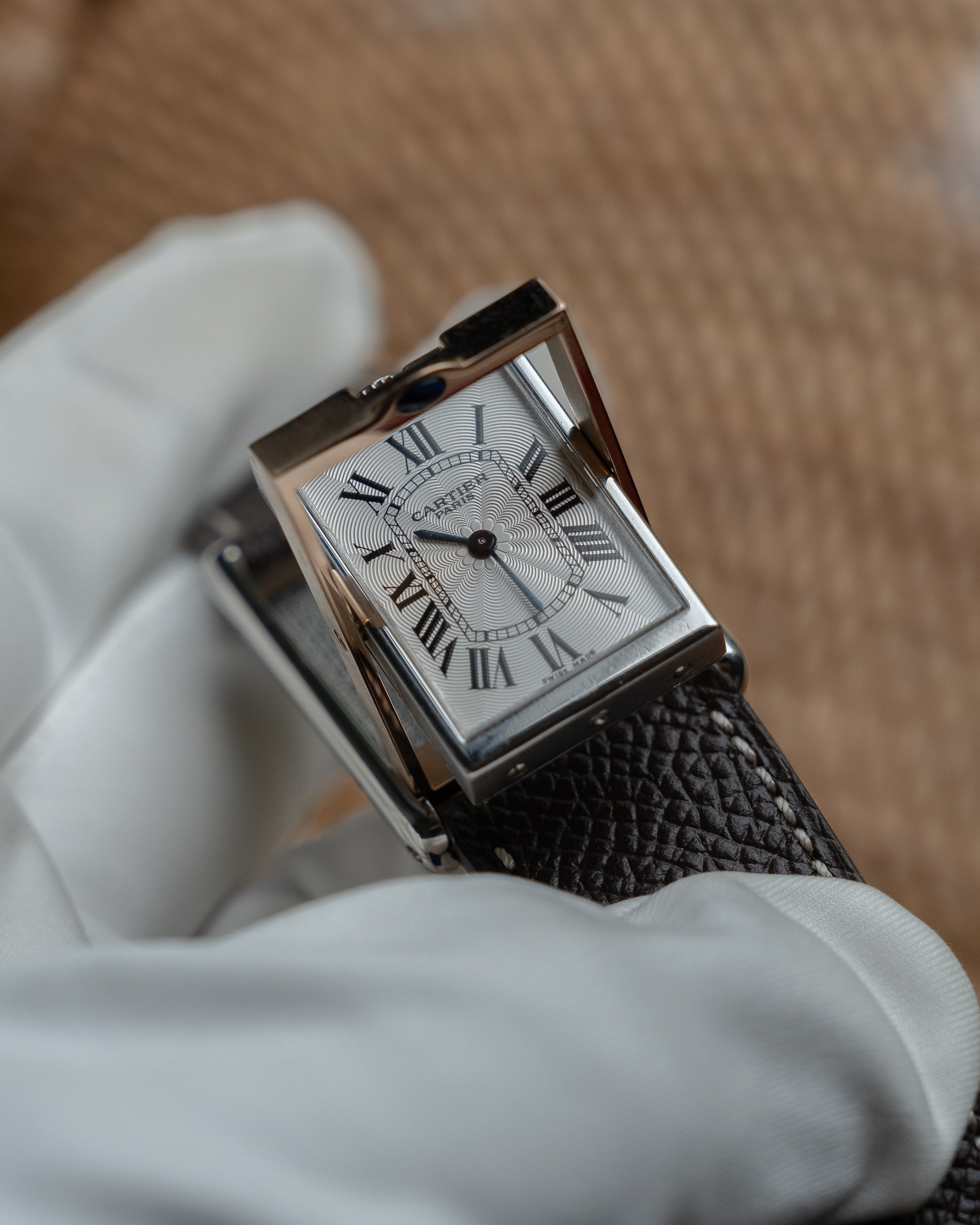 Cartier Tank Basculante CPCP "Collection Prive", ref 2500E in Platinum & Rose Gold (Price on Request)