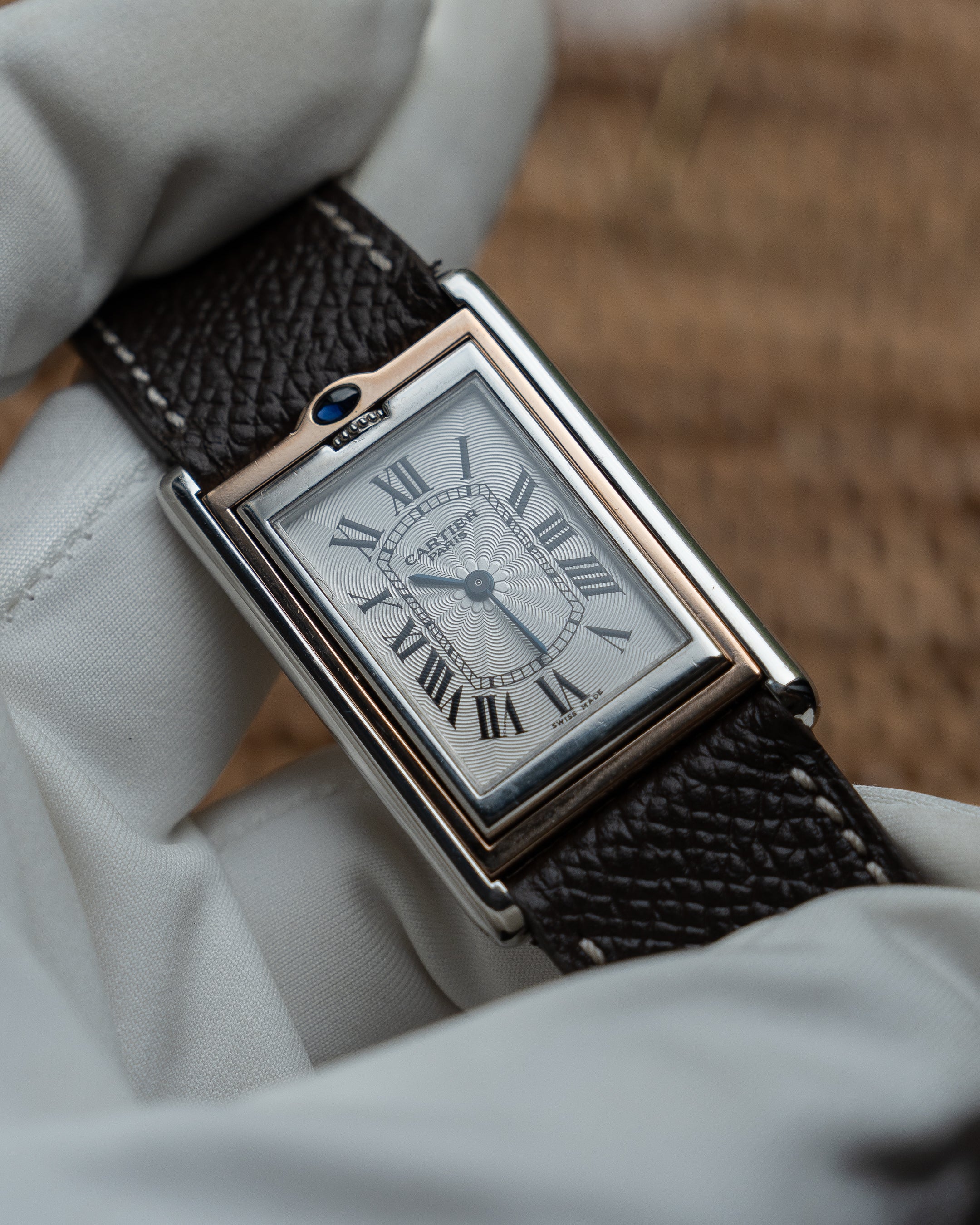 Cartier Tank Basculante CPCP "Collection Prive", ref 2500E in Platinum & Rose Gold (Price on Request)