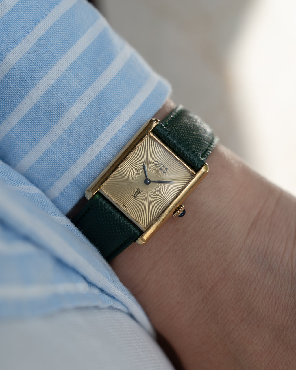 Cartier Must Tank Discor dial- ref no.6- Large (LM) size- manual wind movement