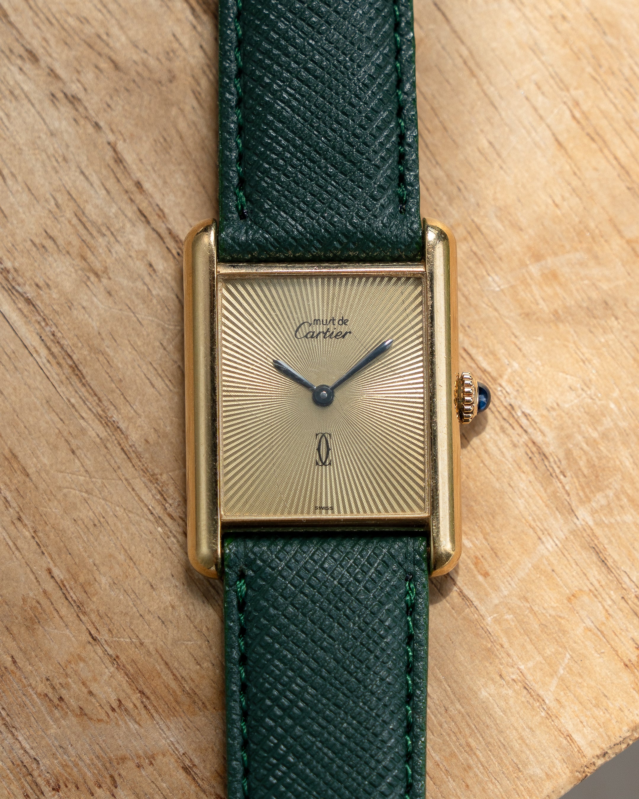 Cartier Must Tank Discor dial- ref no.6- Large (LM) size- manual wind movement