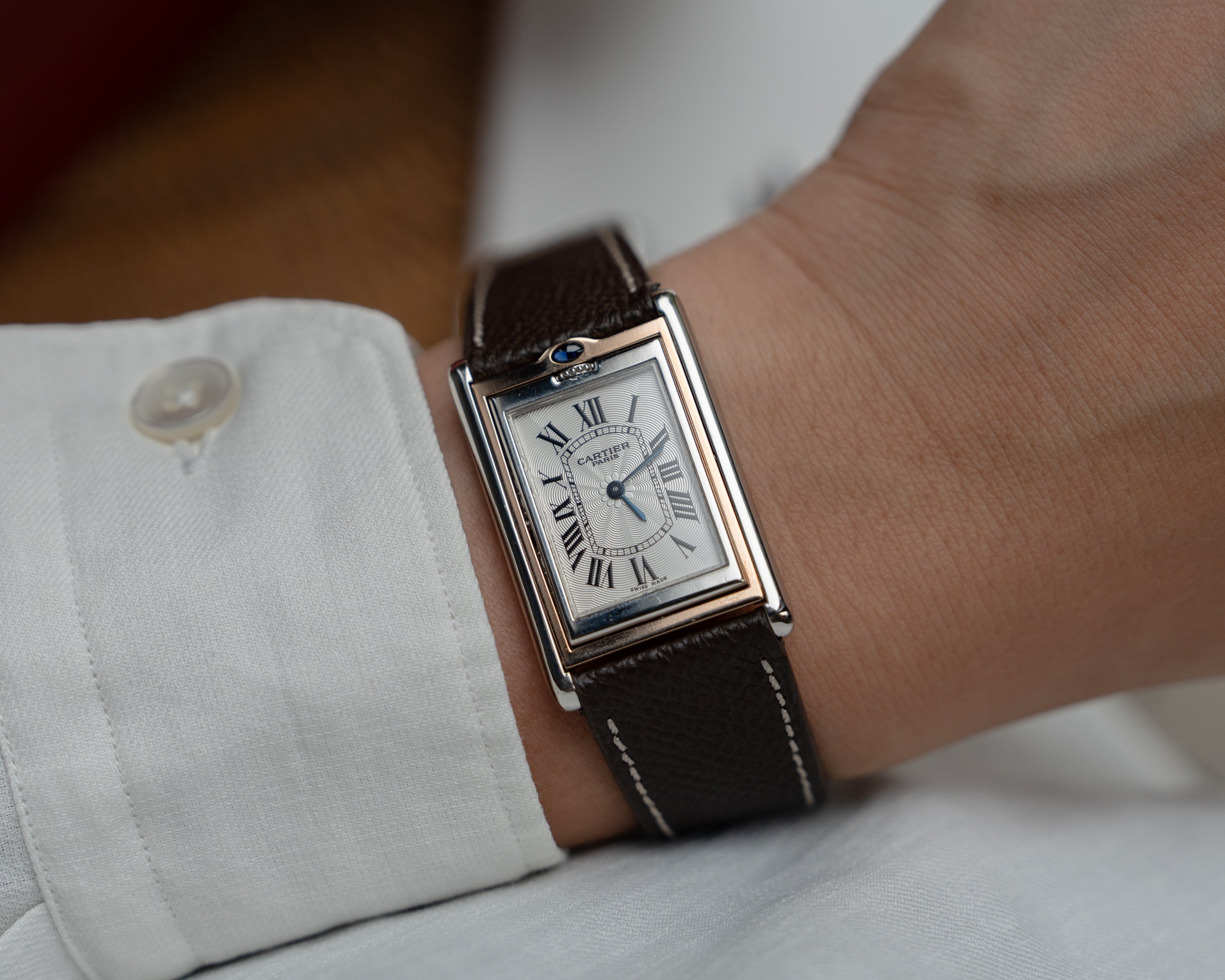 Cartier Tank Basculante CPCP "Collection Prive", ref 2500E in Platinum & Rose Gold (Price on Request)