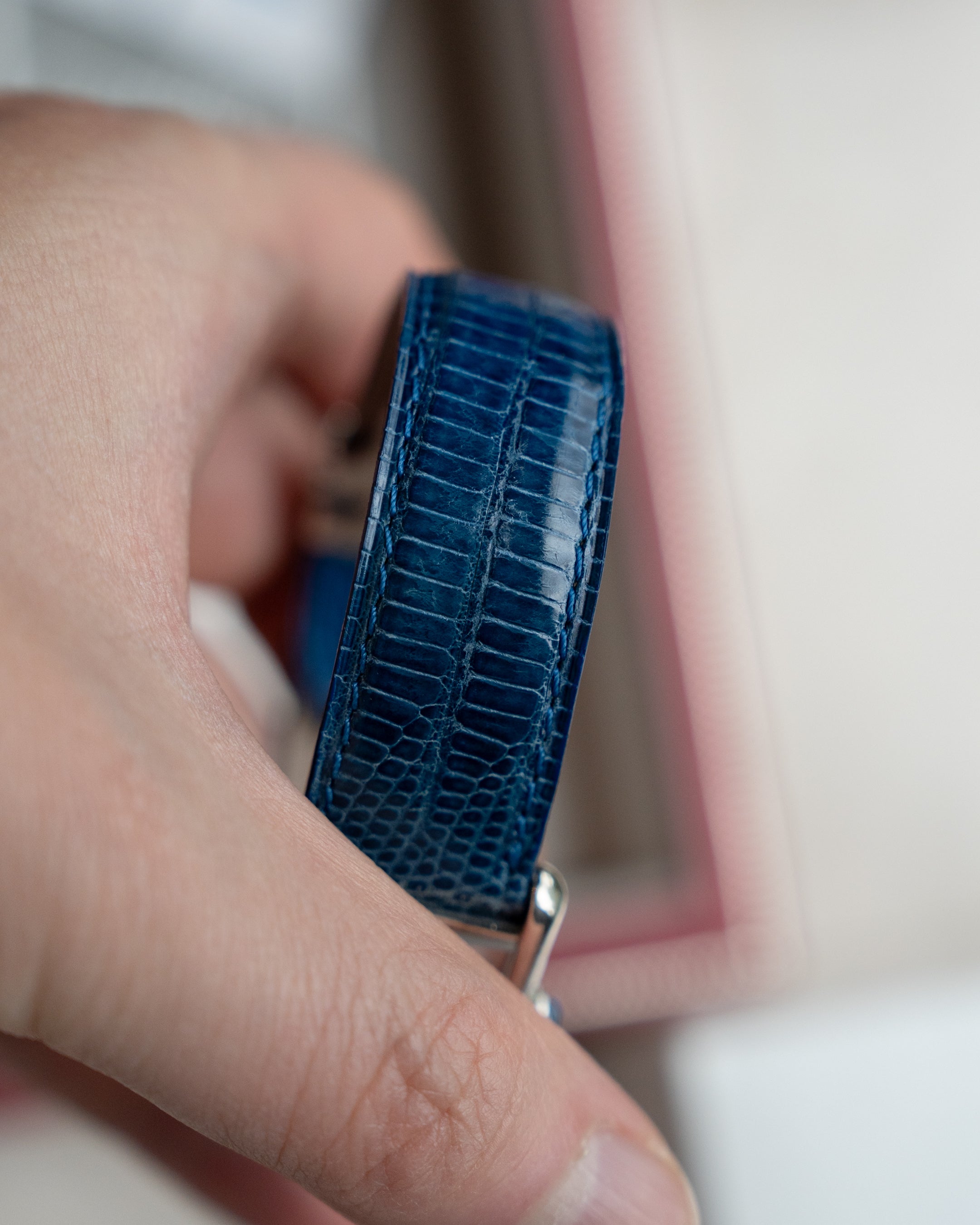 Cartier Must Tank - blue Roman numeral dial, LM (large) size, full set