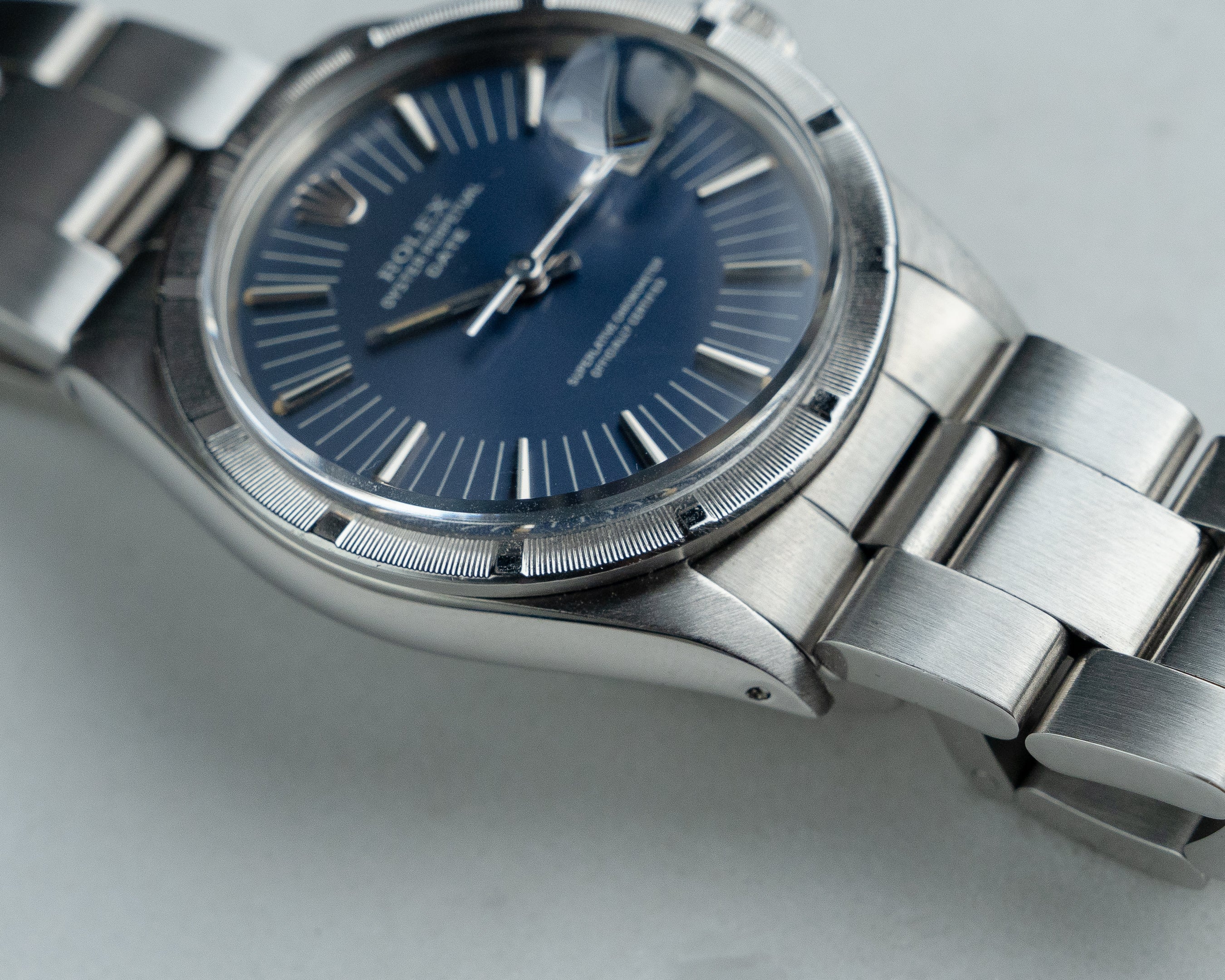 Rolex Oyster Perpetual Date ref 1501 blue radial dial, 1971