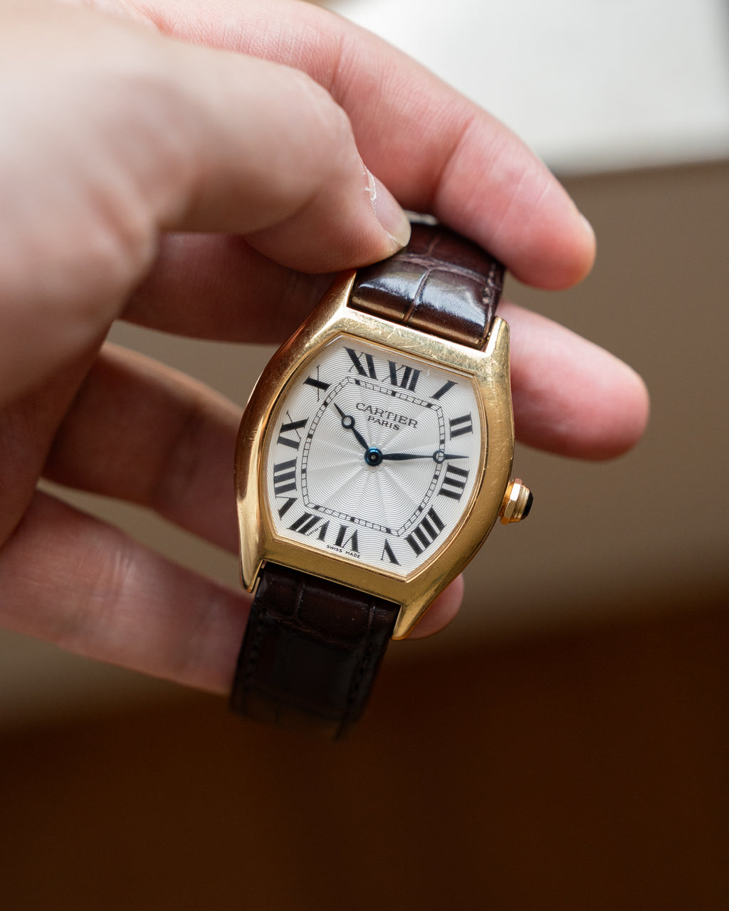 Cartier Tortue CPCP "Collection Prive", LM in Yellow Gold, ref 2496, box and papers