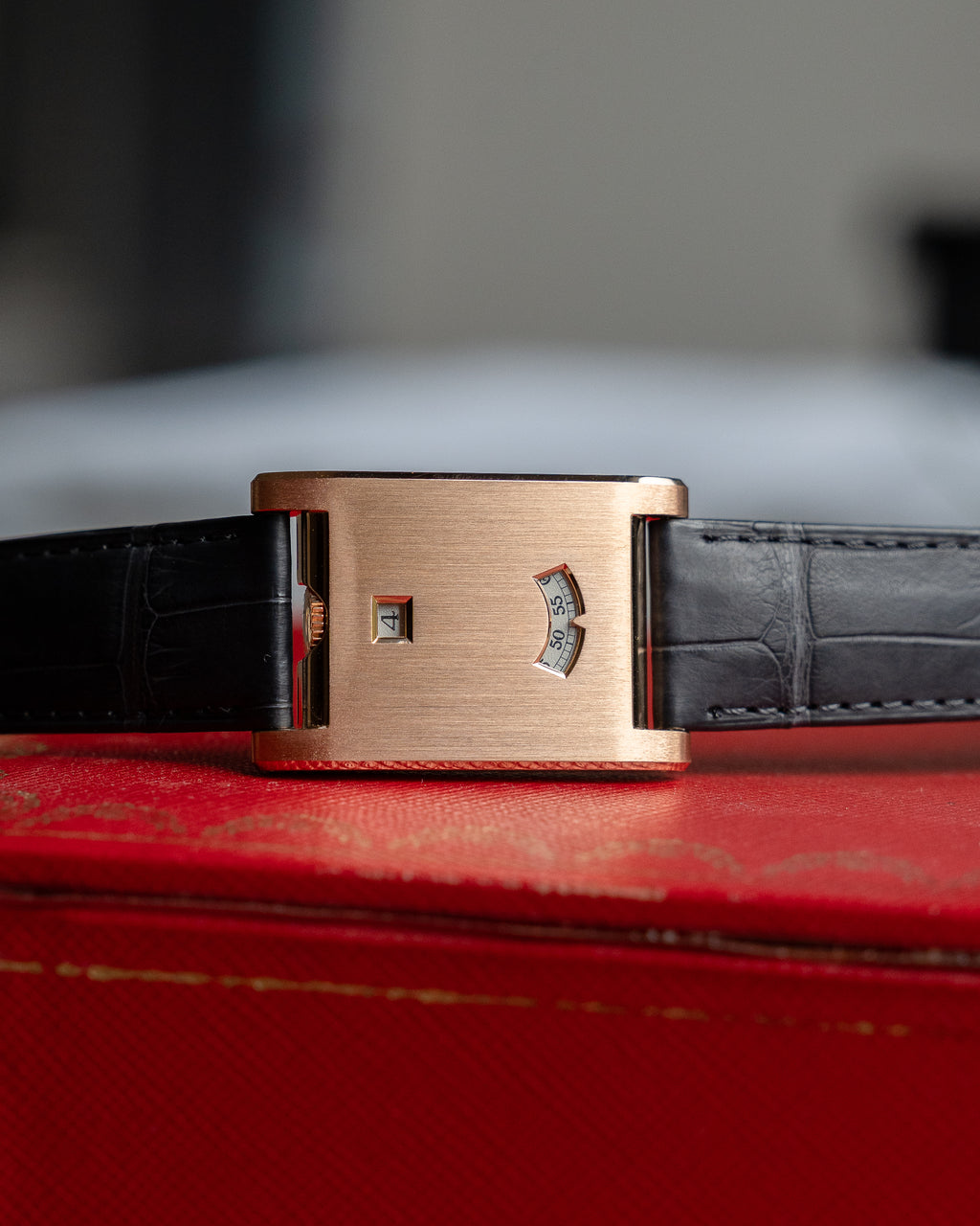 Cartier Privé Tank à Guichets in Rose Gold ref. WGTA0235