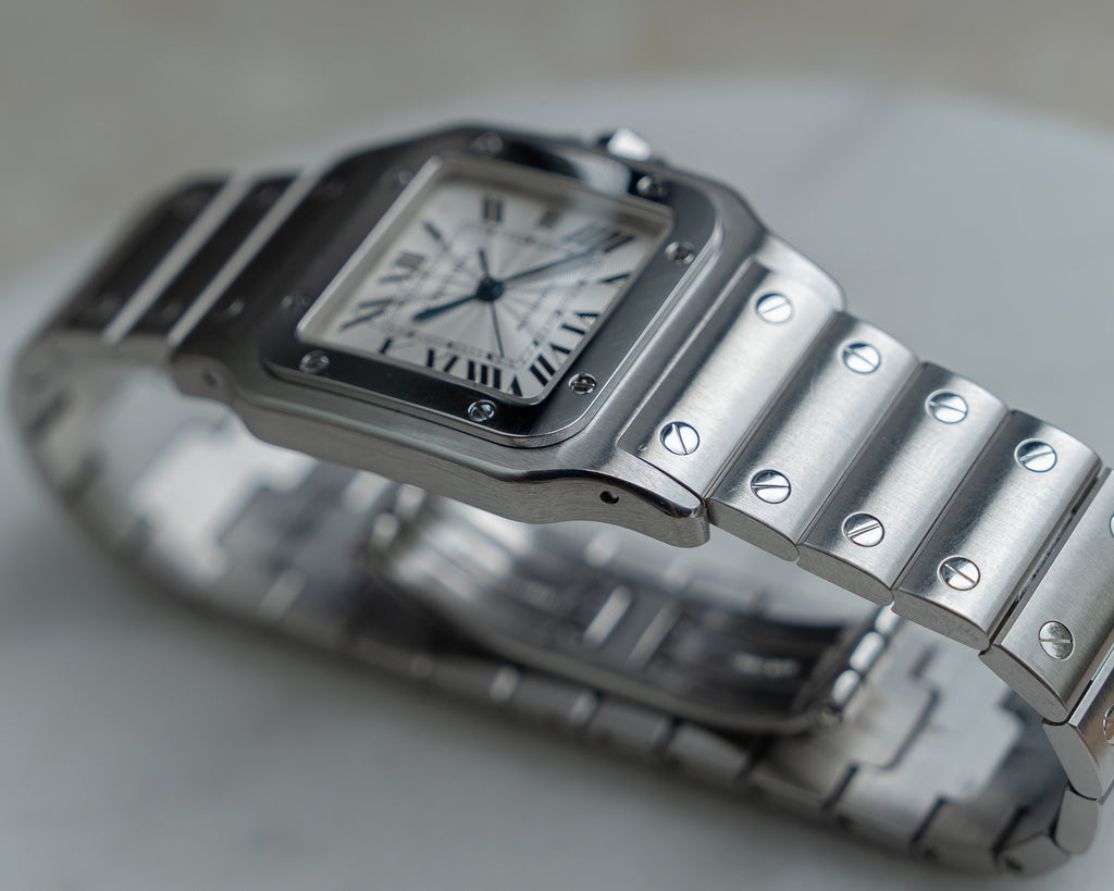 Cartier Santos Galbée, reference 2319 in steel, LM size, full set, 2002