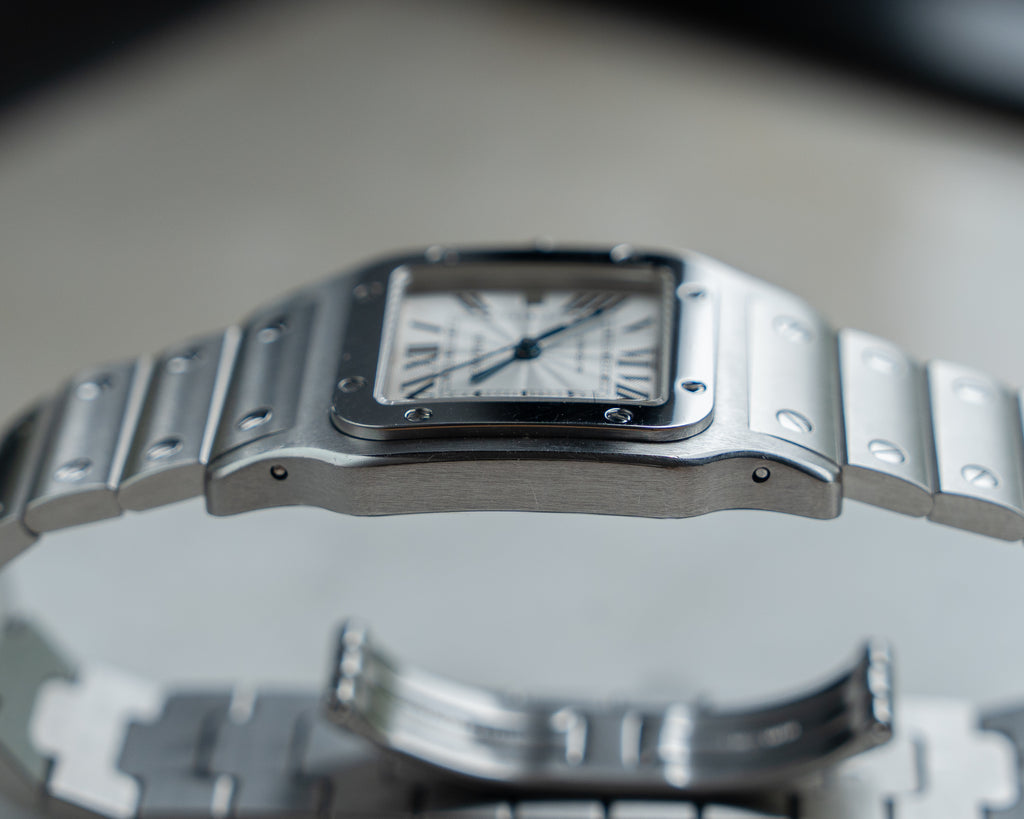 Cartier Santos Galbée, reference 2319 in steel, LM size, full set, 2002