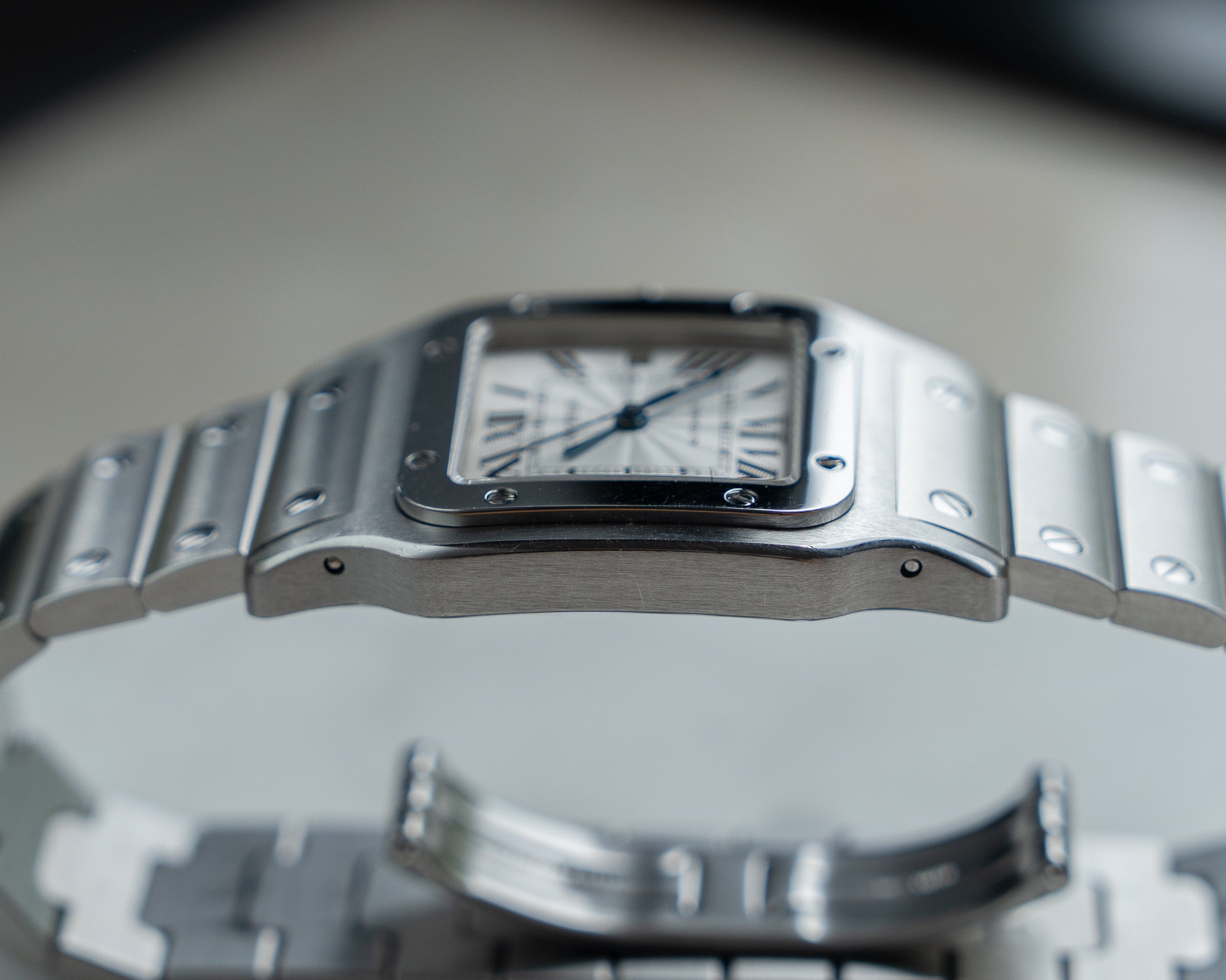 Cartier Santos Galbée, reference 2319 in steel, LM size, full set, 2002