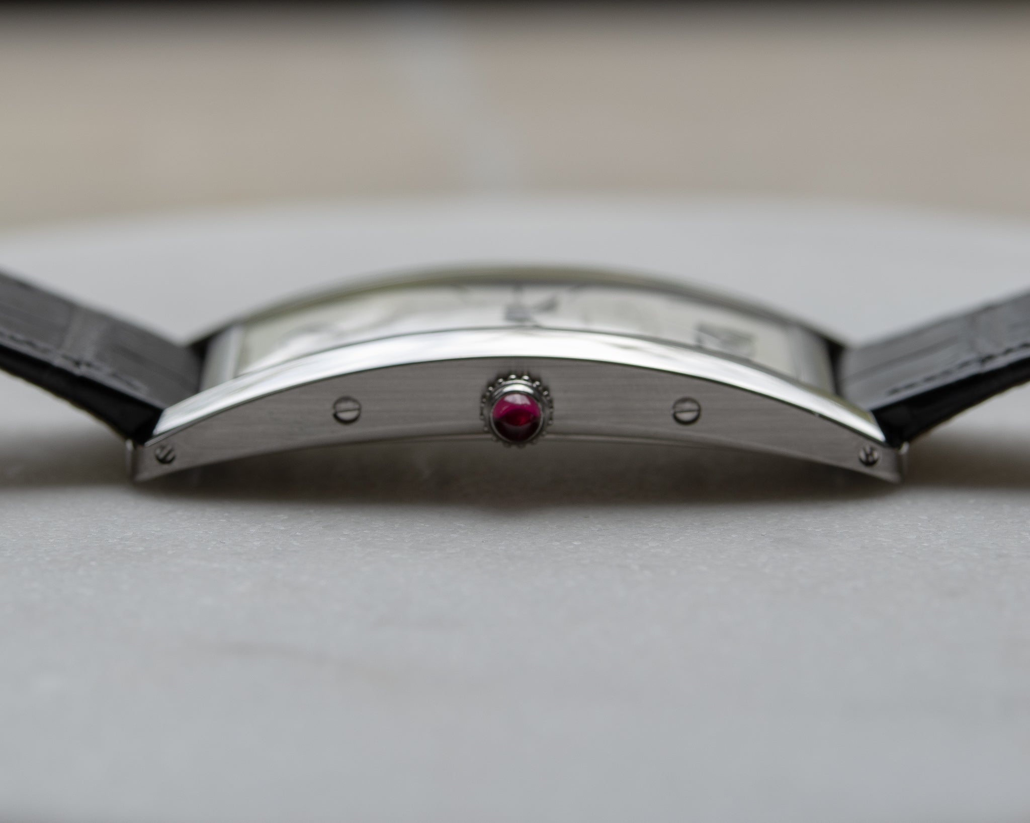 Cartier Privé Tank Cintrée in Platinum 2018 full set