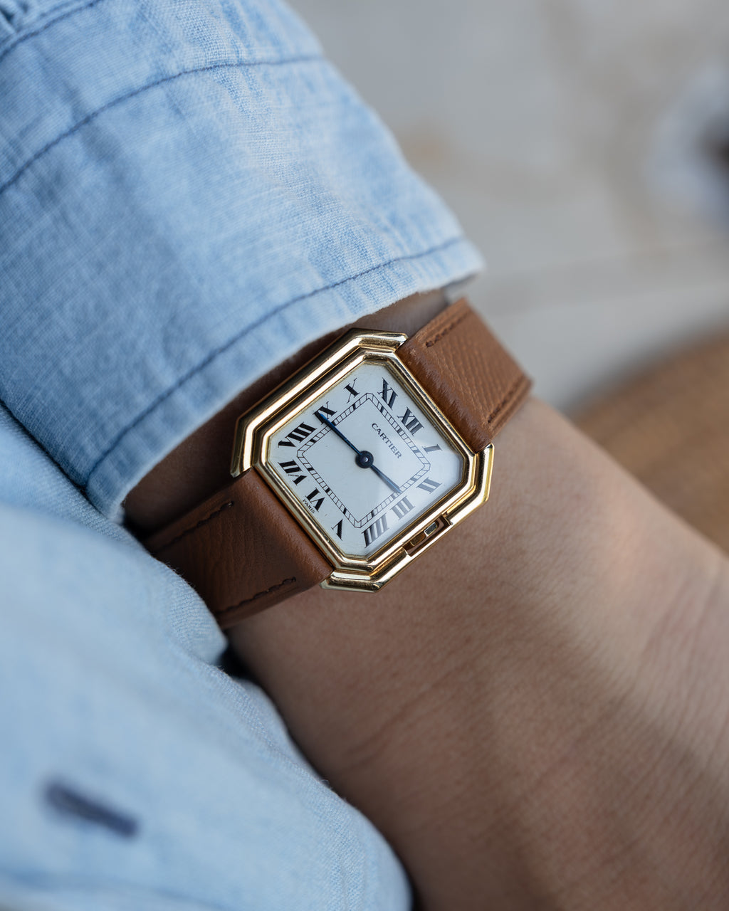 Cartier Ceinture ref 78099 LM size, Paris dial, 18k yellow gold - mechanical wind 78-1