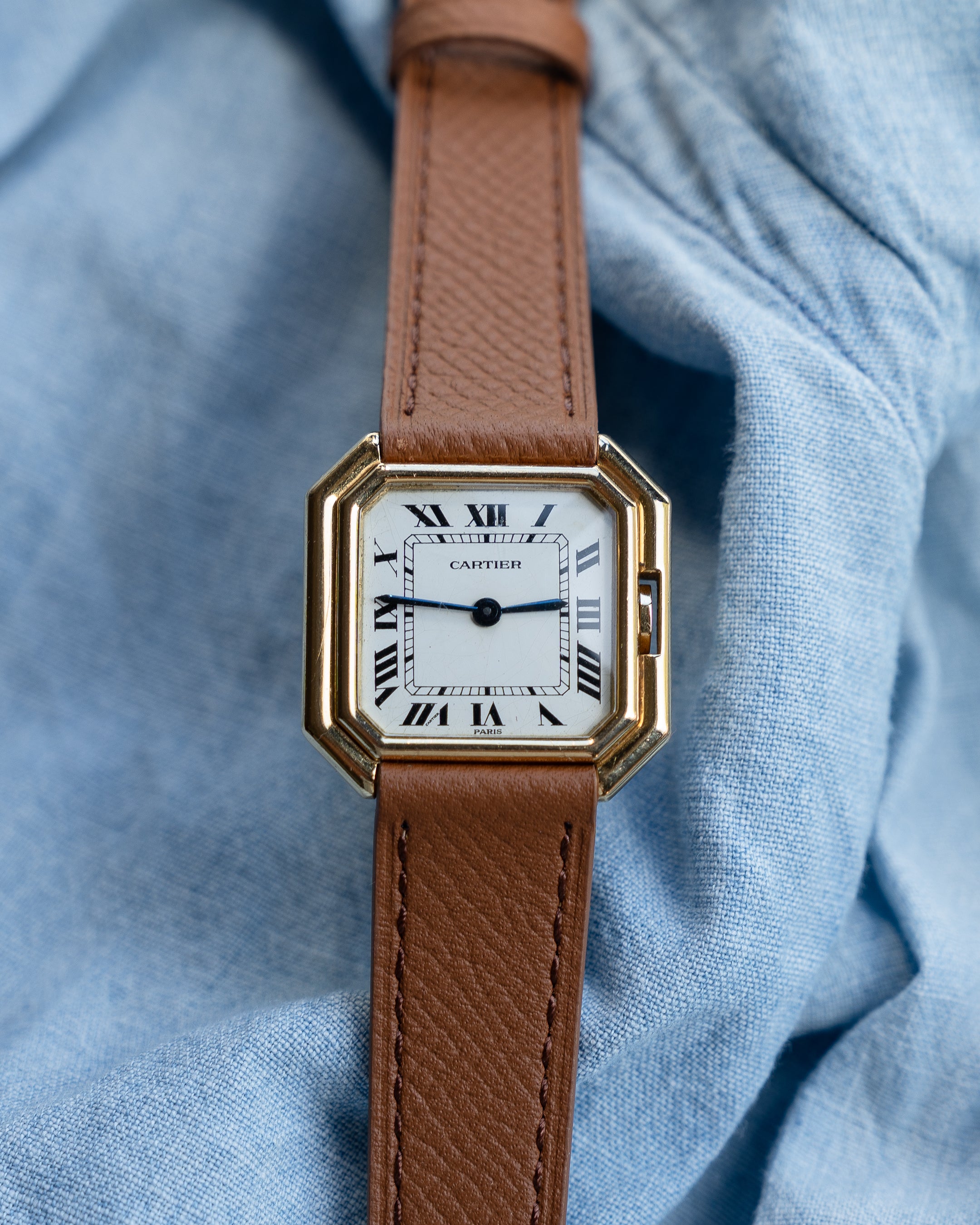 Cartier Ceinture ref 78099 LM size, Paris dial, 18k yellow gold - mechanical wind 78-1