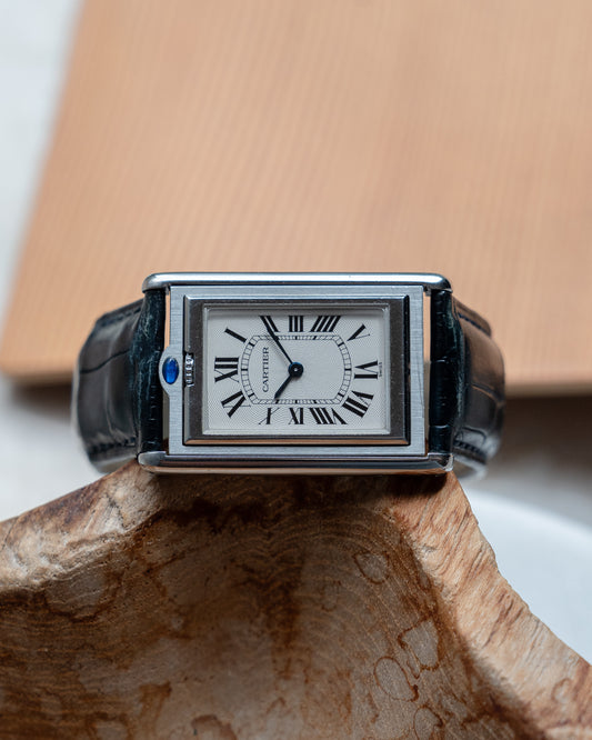 Cartier Basculante ref 2390 Mechanique in Steel, box & papers