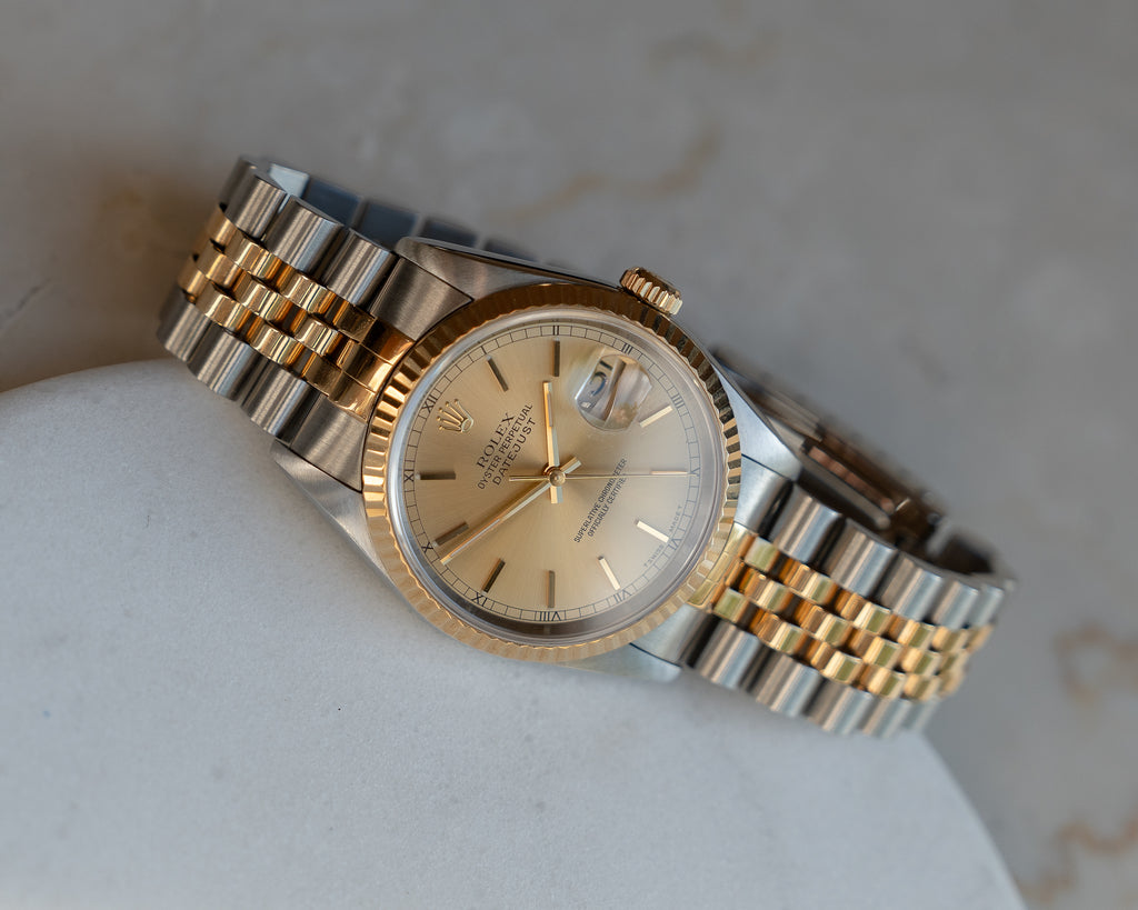 Rolex Datejust 16233 in steel & yellow gold- full set