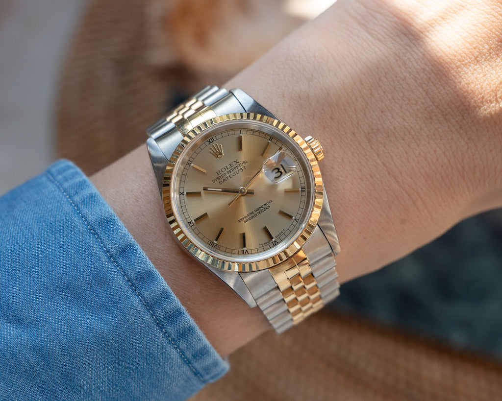 Rolex Datejust 16233 in steel & yellow gold- full set