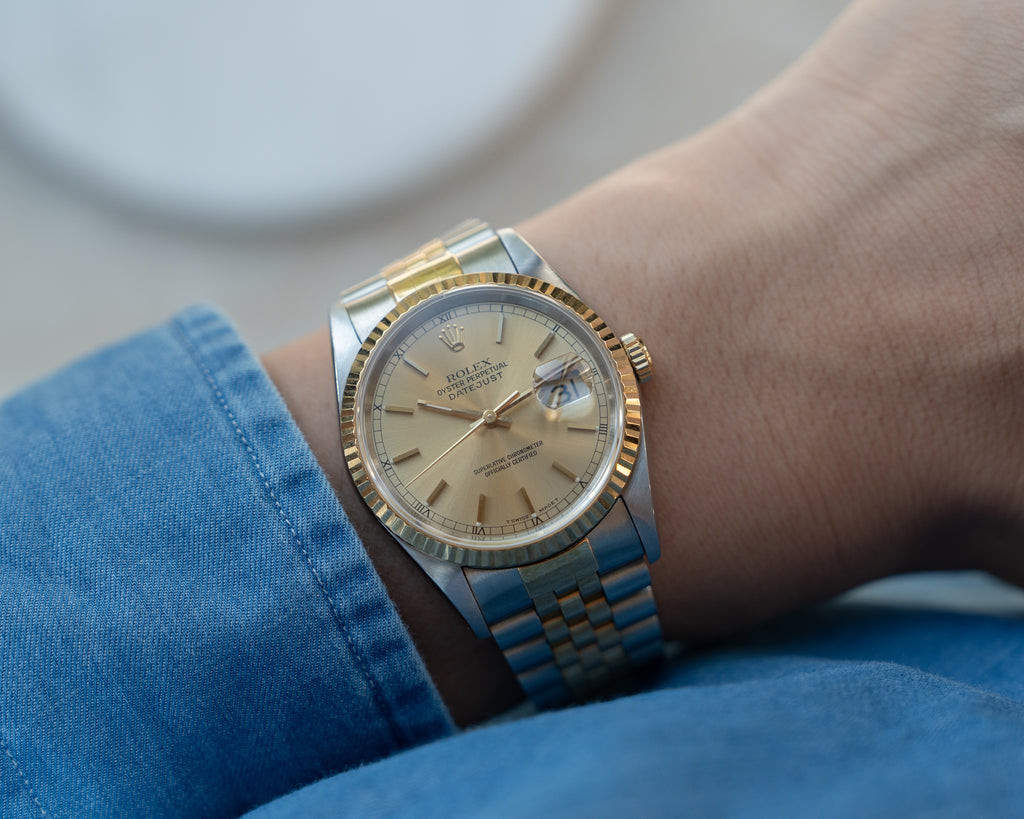 Rolex Datejust 16233 in steel & yellow gold- full set