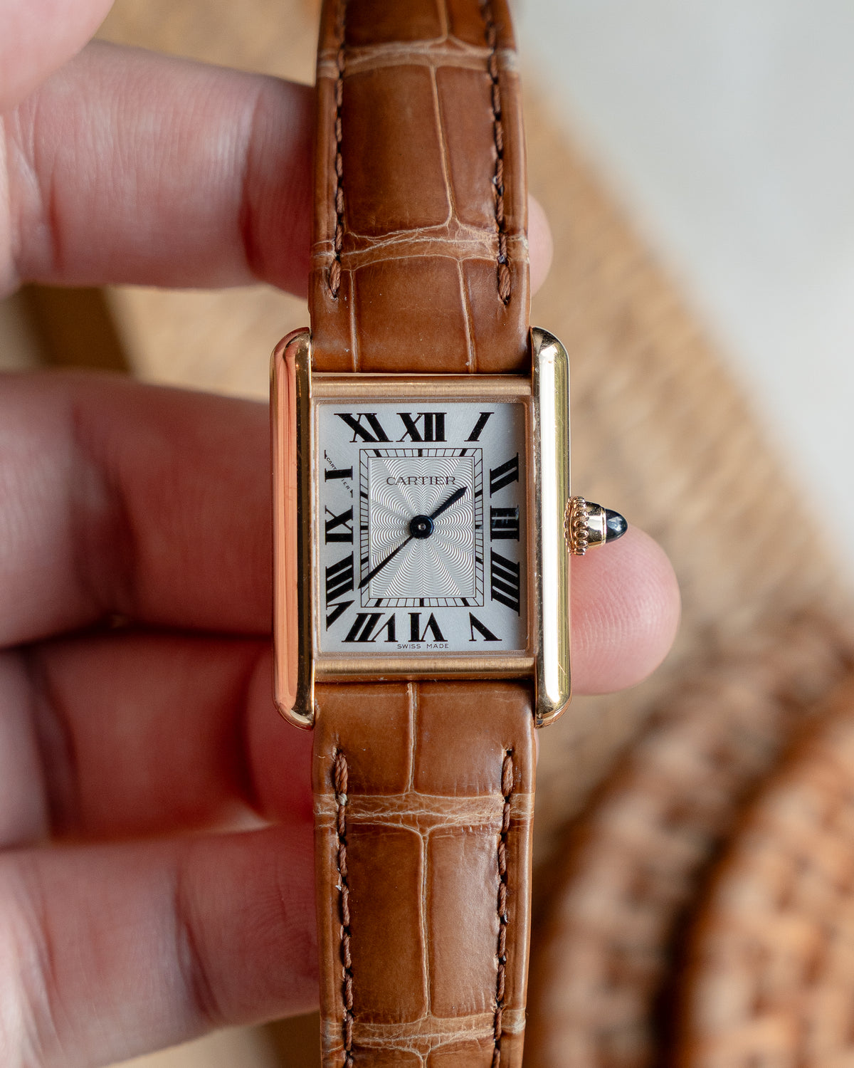 Cartier Tank Louis WGTA0010 in rose gold, full set