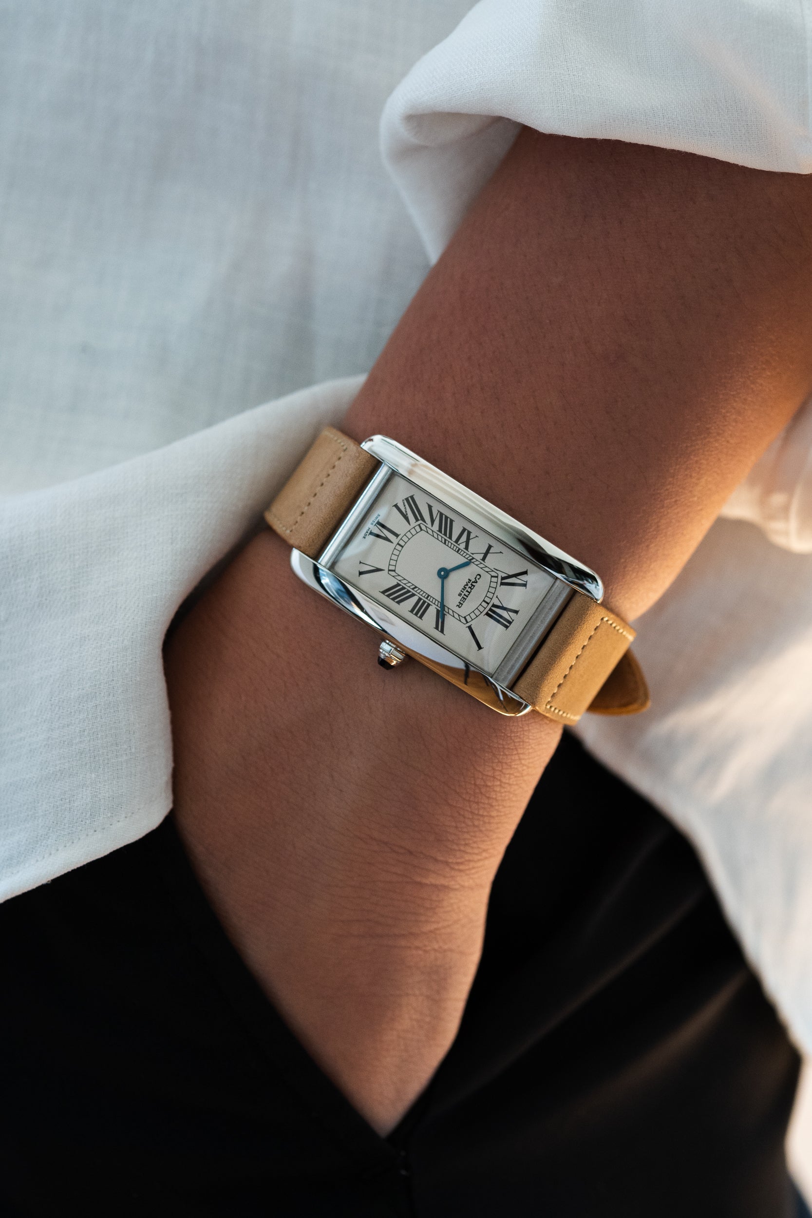 Cartier Tank Am ricaine in platinum CPCP ref 1734 Special Dial